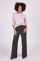 Annie trousers in multi grey herringbone