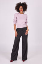 Annie trousers with pink pinstripe