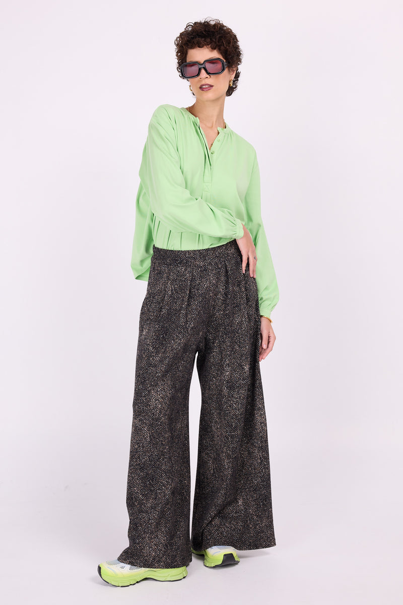 Egbert trousers in black herringbone