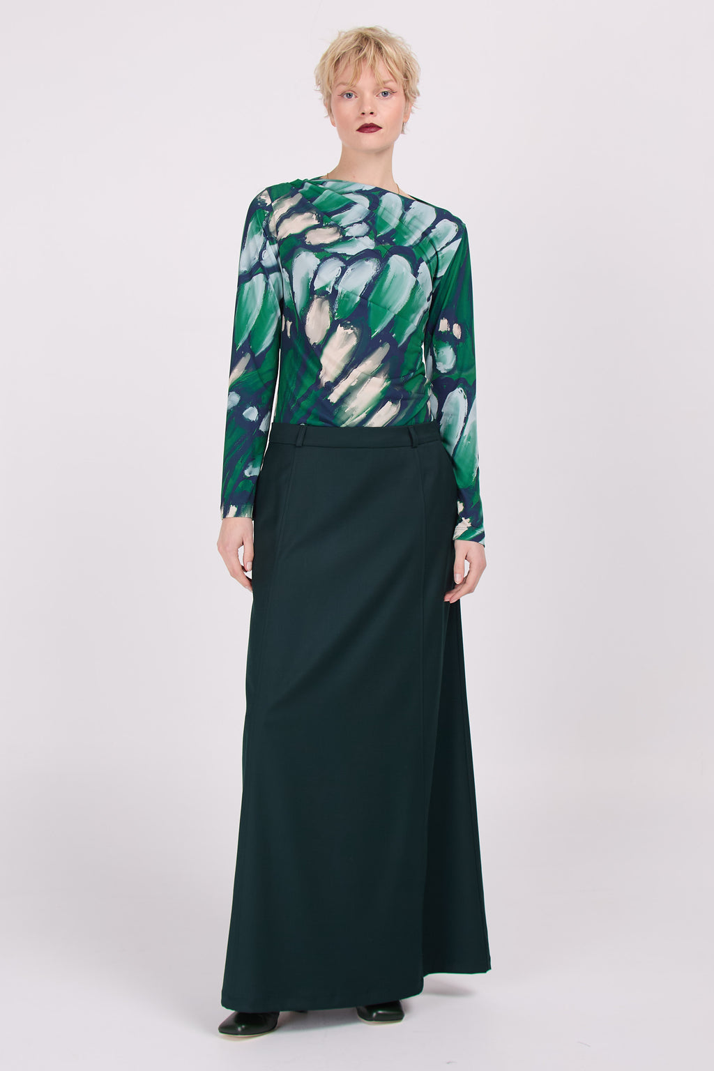 Elina long pine skirt