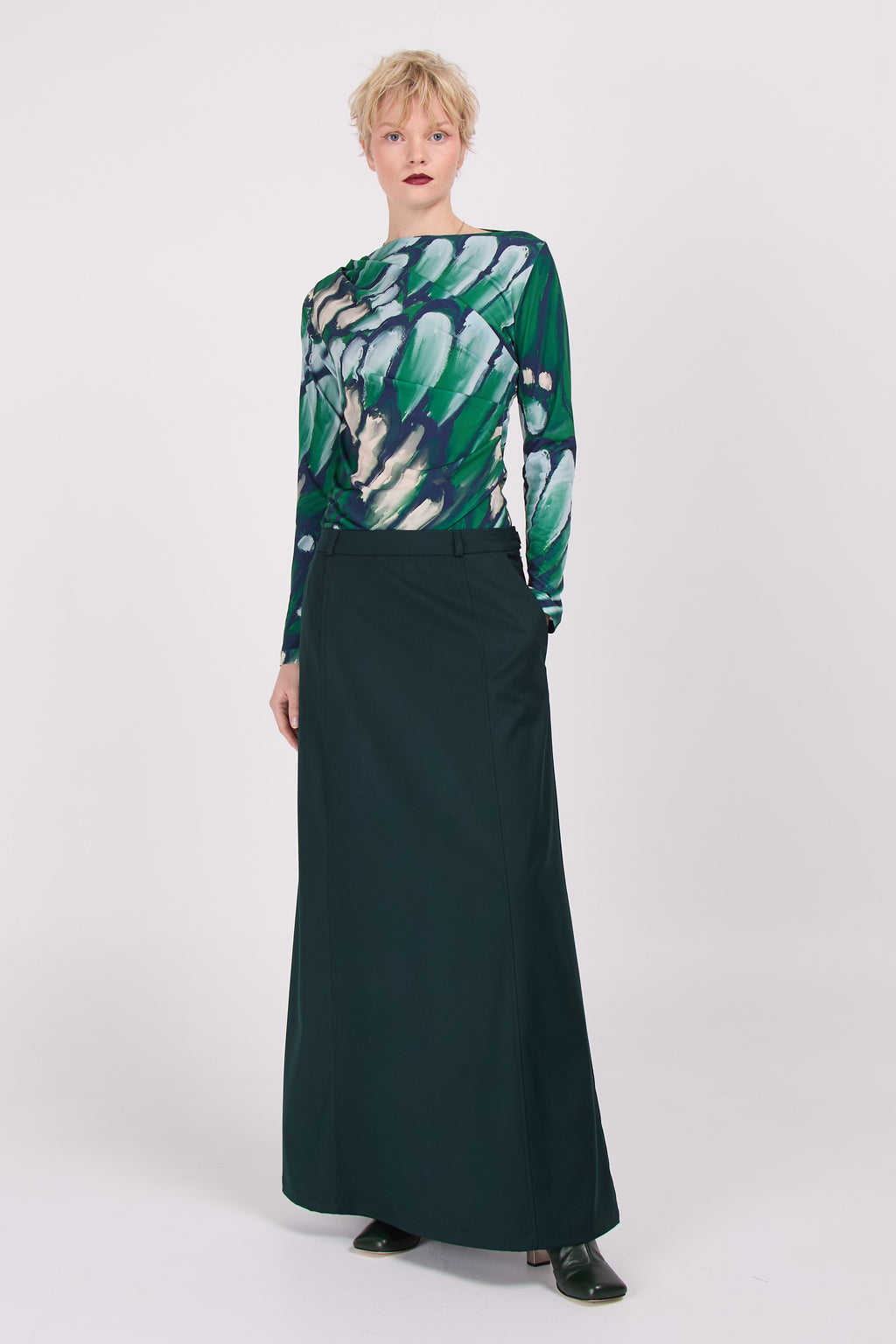 Elina long pine skirt