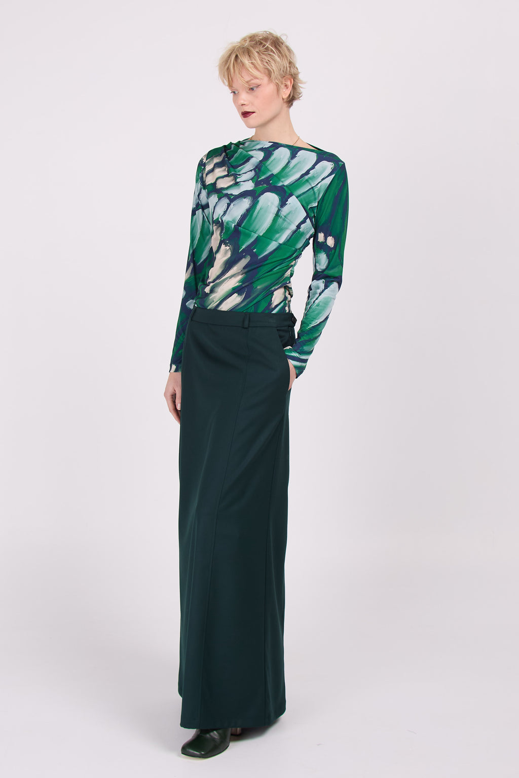 Elina long pine skirt