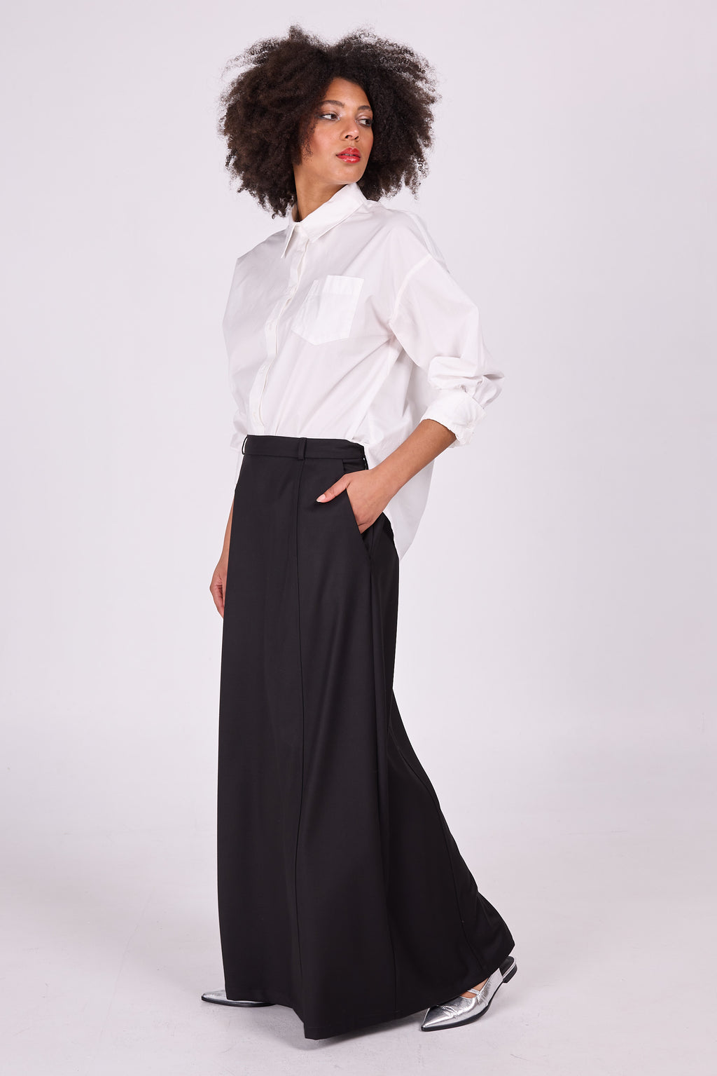 Elina long black skirt