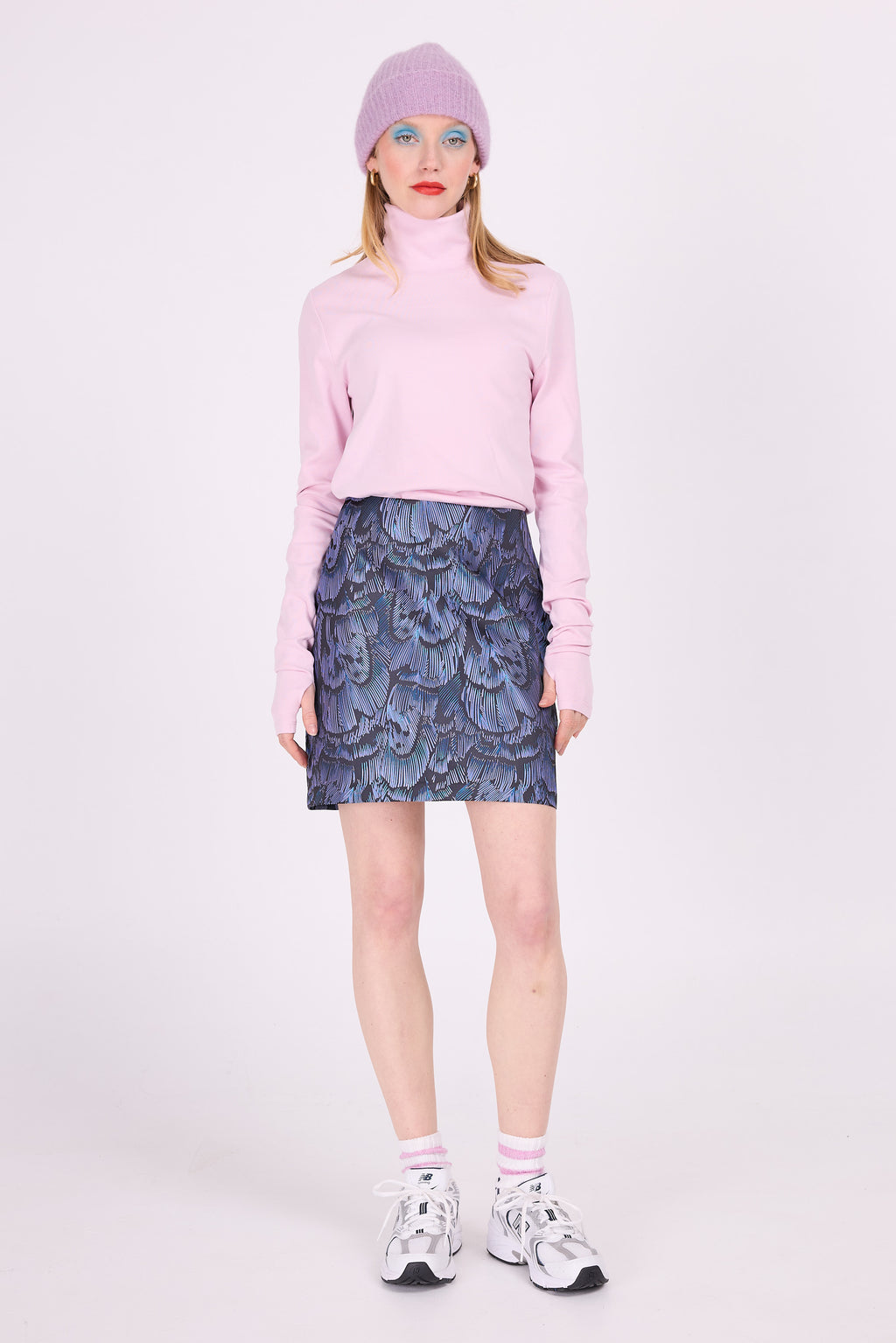 Chanel rok in blue lilac dragonfly