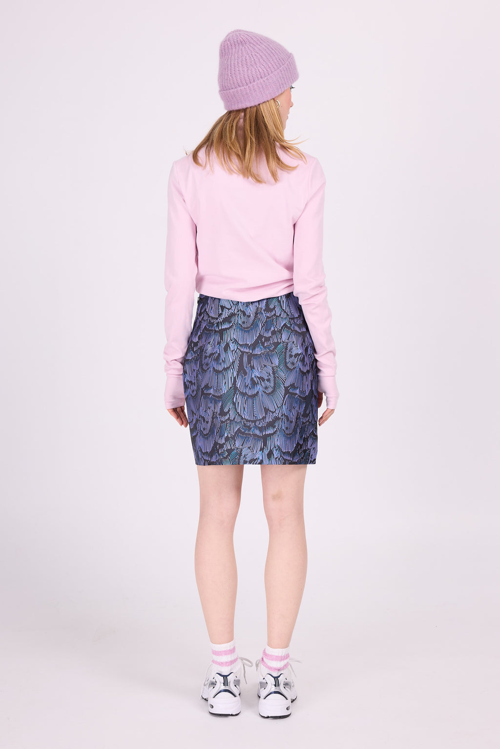 Chanel rok in blue lilac dragonfly