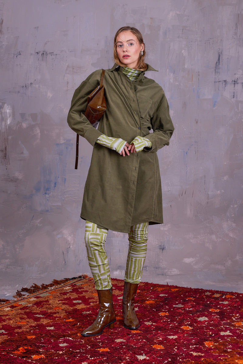 Gardena dress in olive