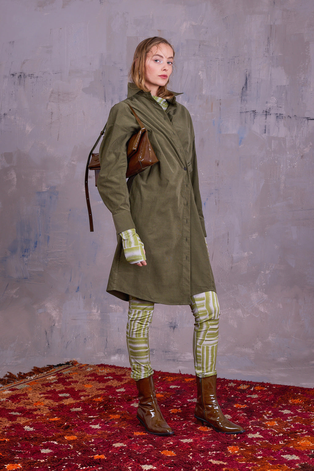 Gardena jurk in olive