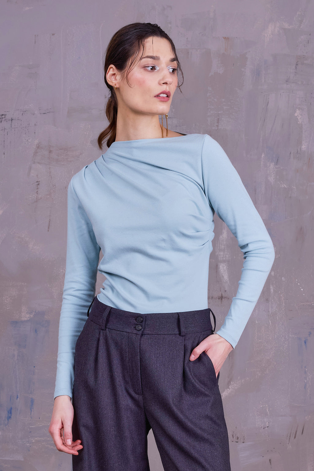 Elaine T-shirt in misty sage