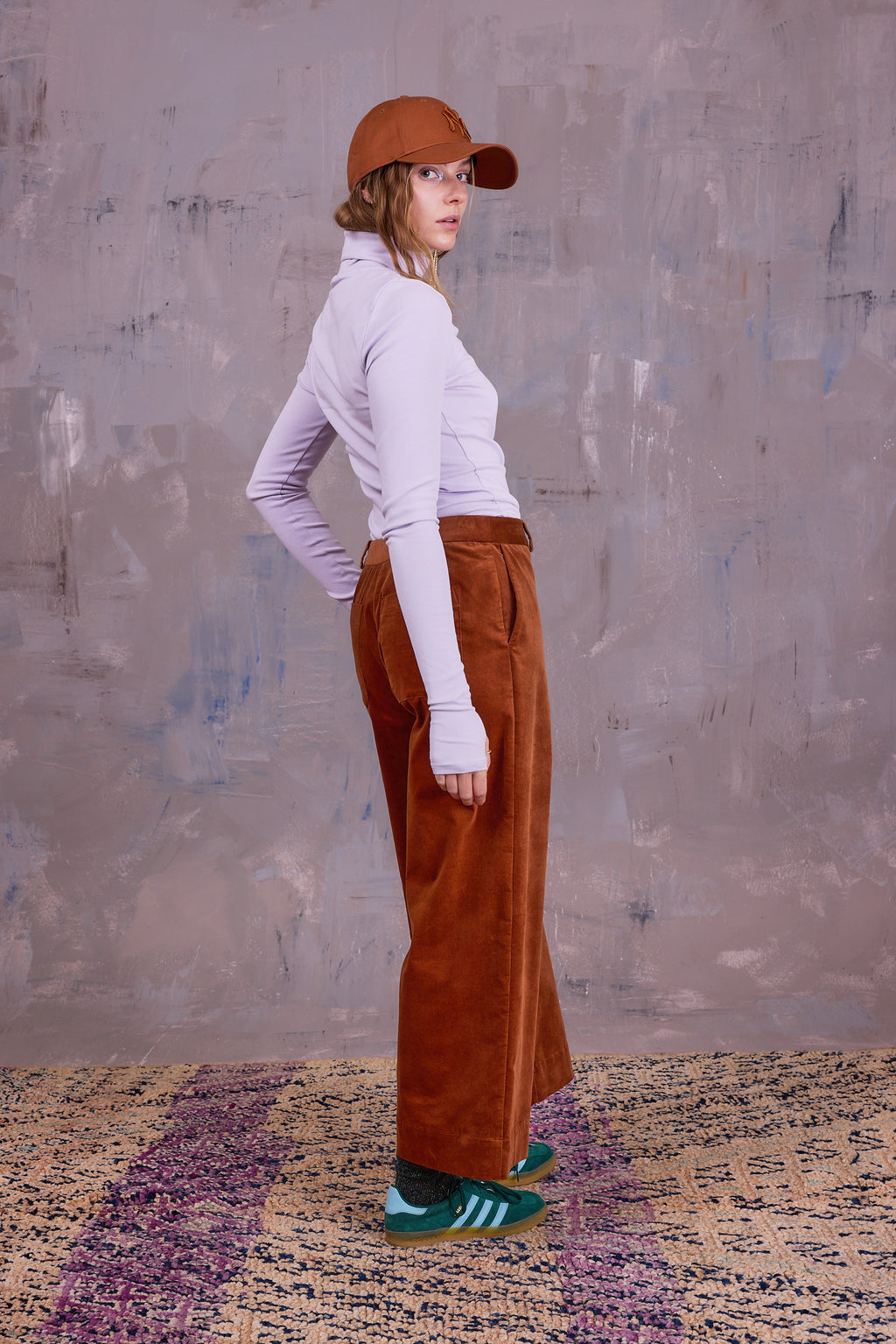 Gisely rolkraag T-shirt in orchid hush