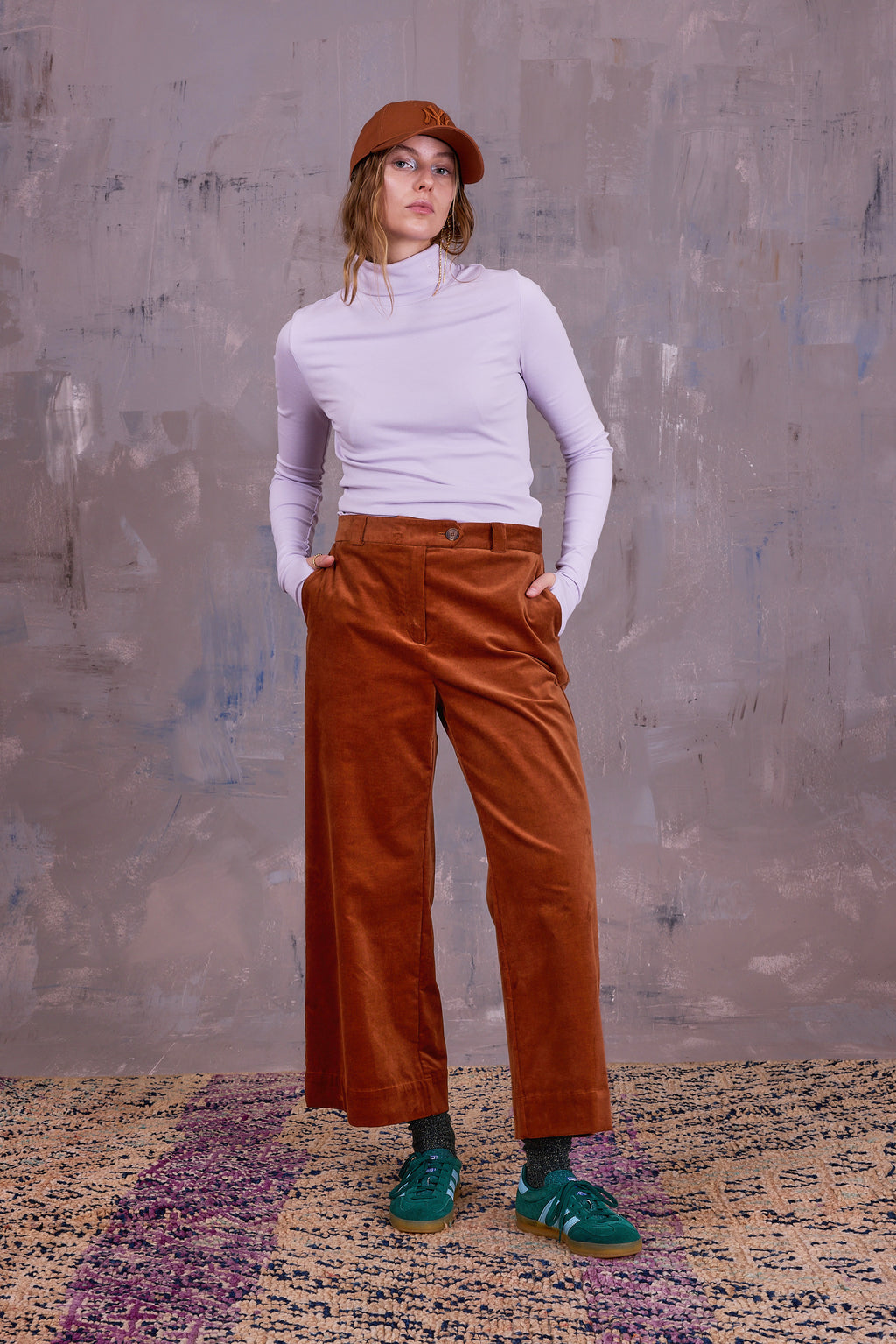 Gisely rolkraag T-shirt in orchid hush