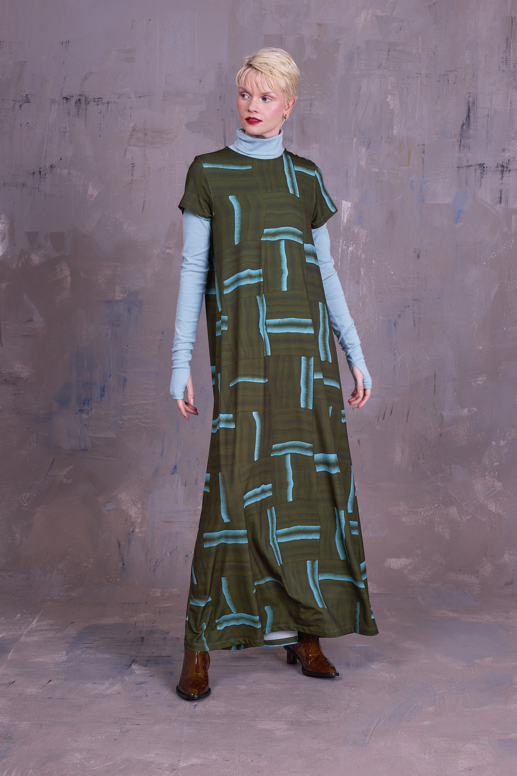 Gisely turtleneck T-shirt in misty sage