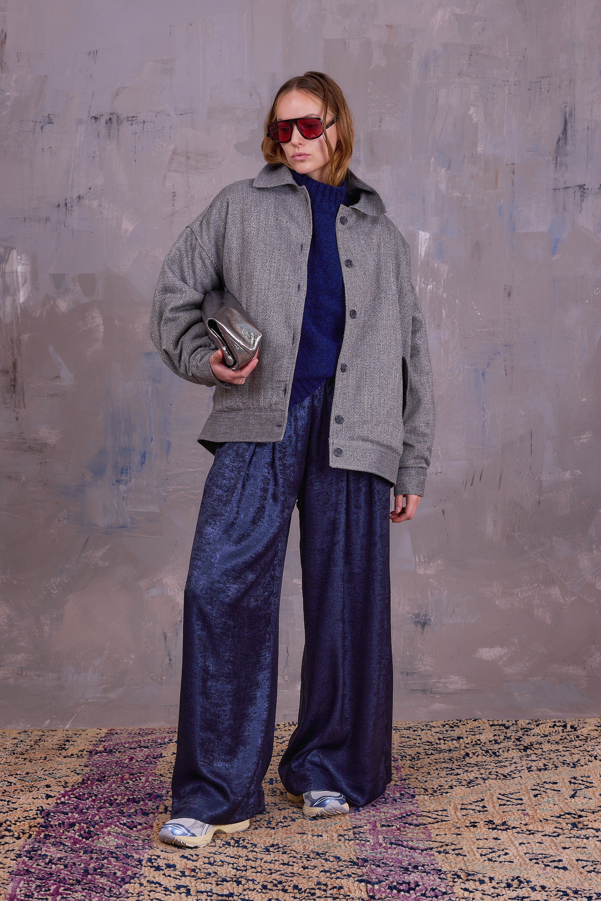 Gerrit jacket in grey herringbone