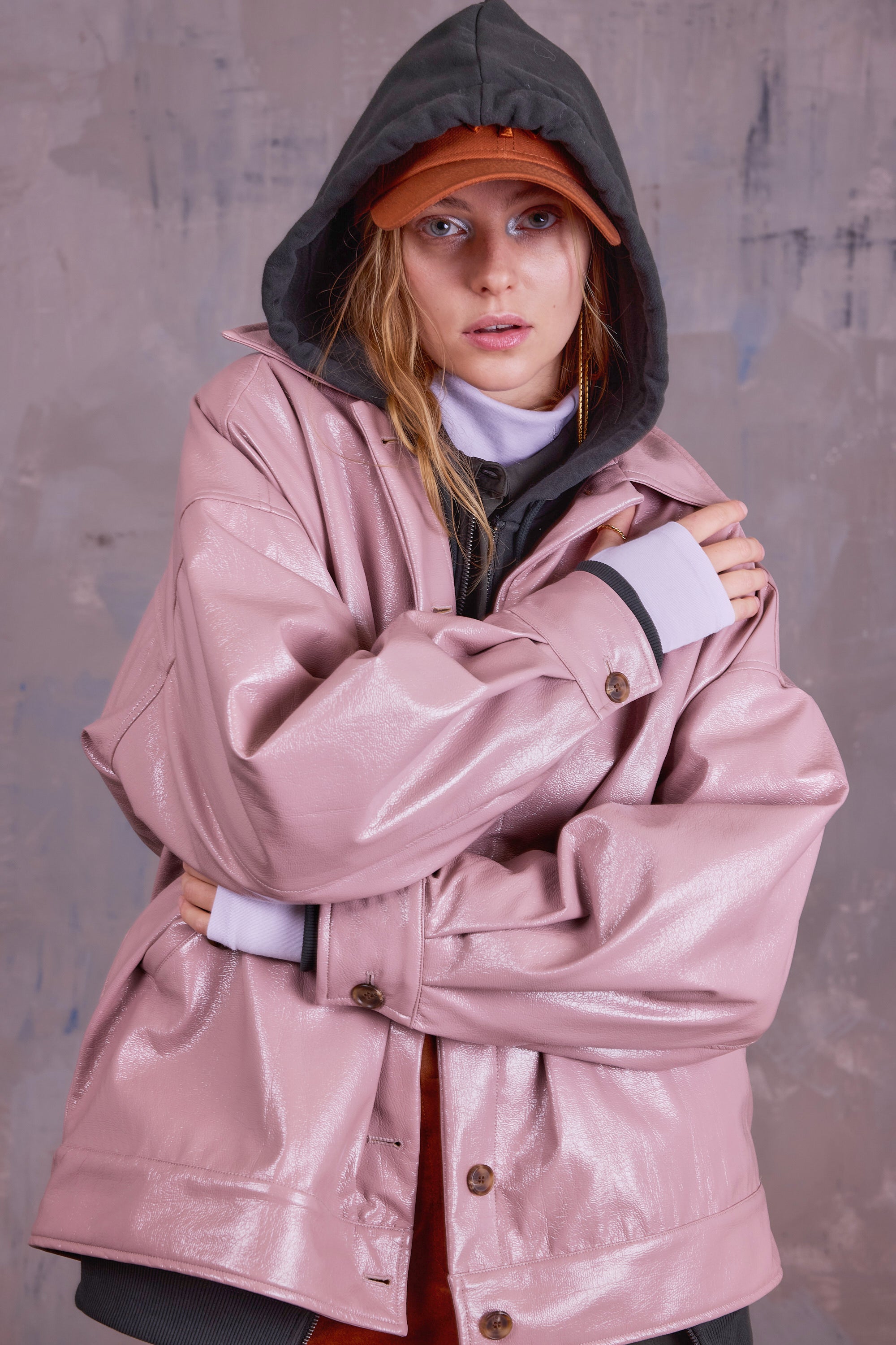 Gerrit jasje in blossom faux leather