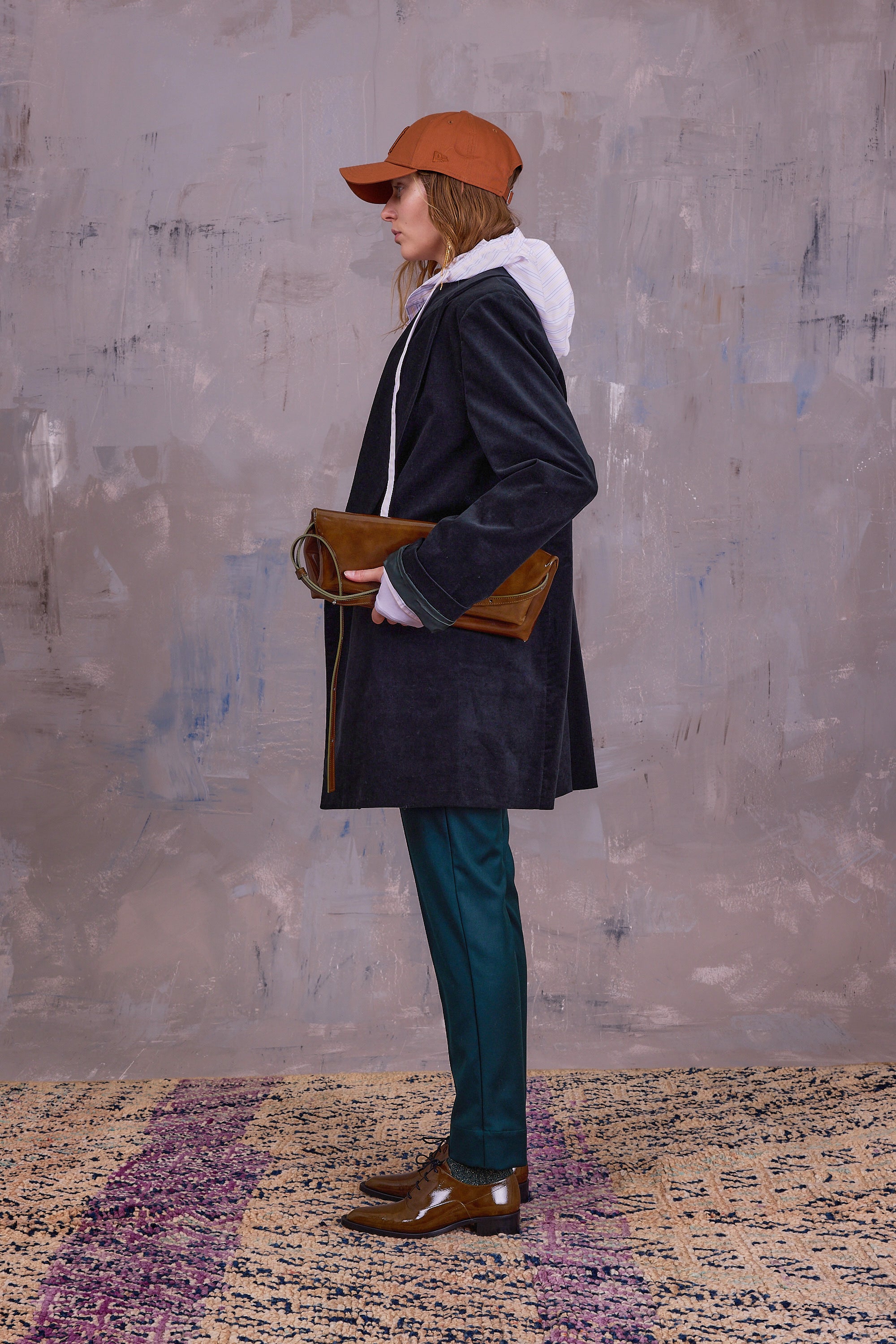 Gaspar jas in black forest velvet