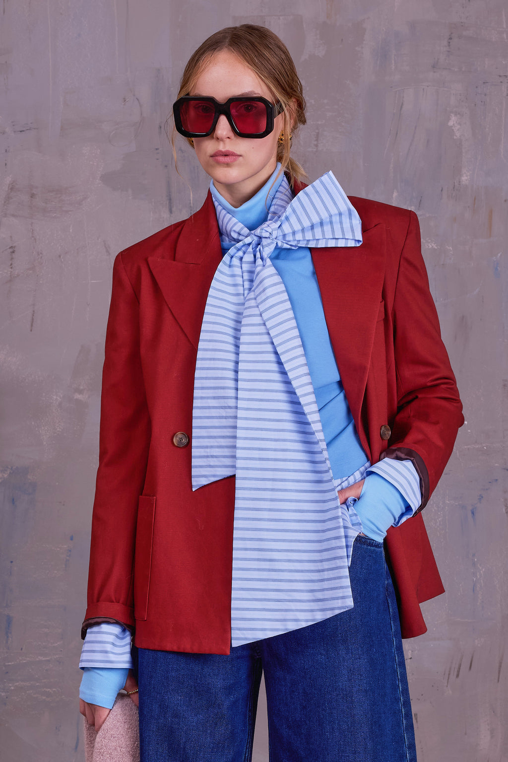 Davos blazer in red clay