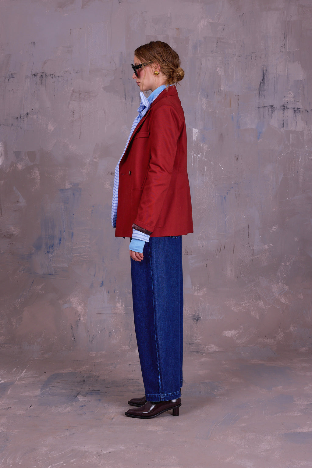 Davos blazer in red clay