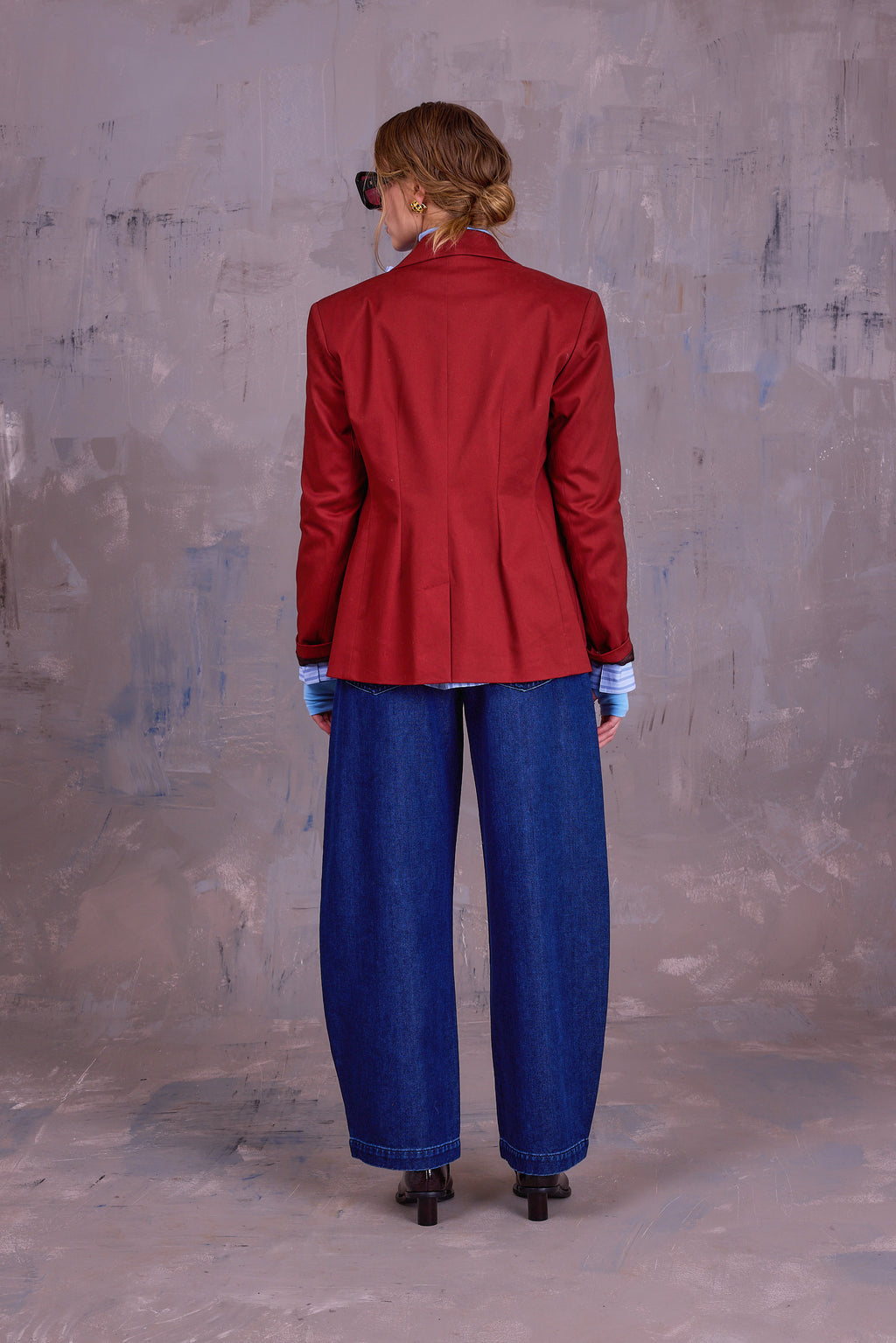 Davos blazer in red clay