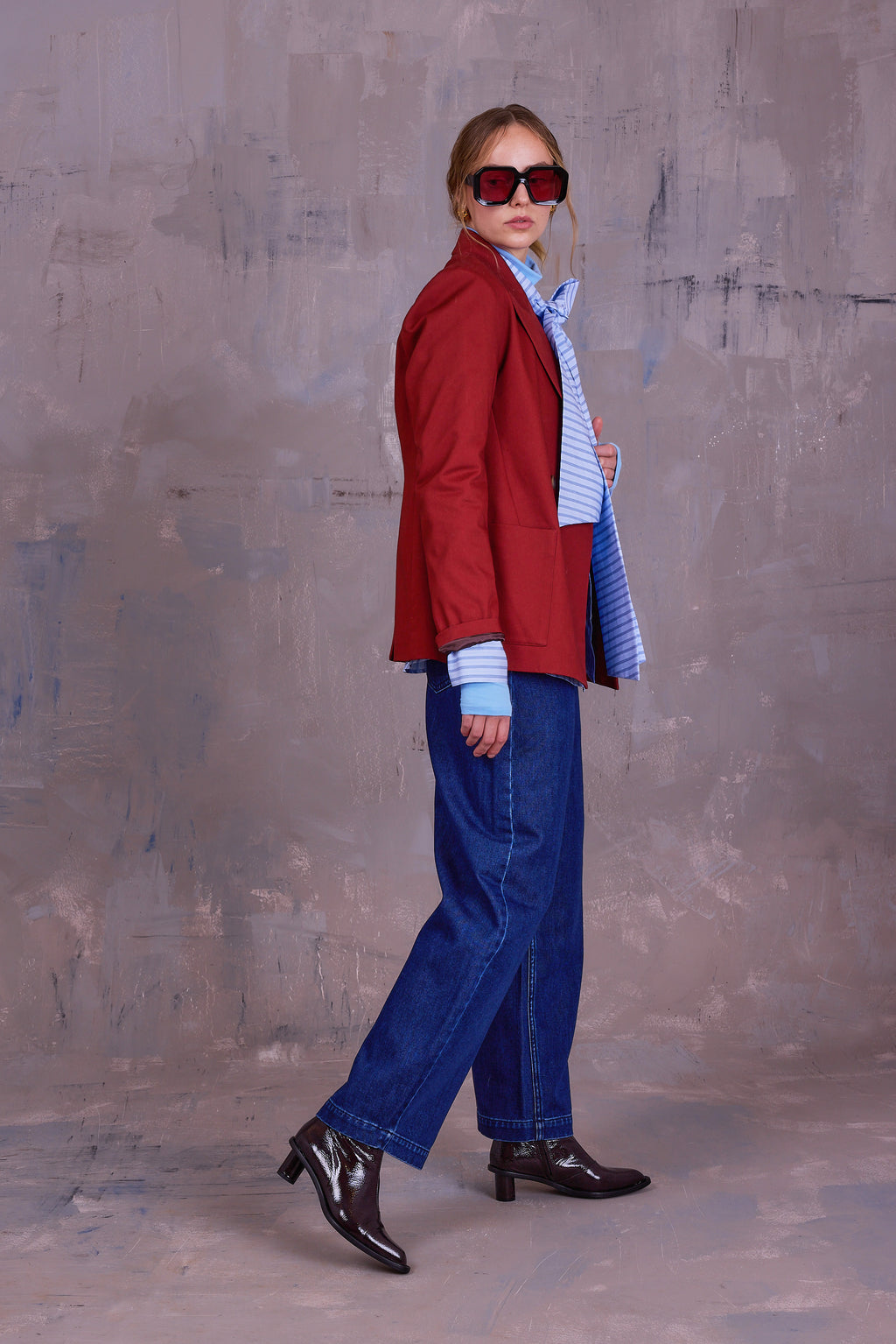 Davos blazer in red clay