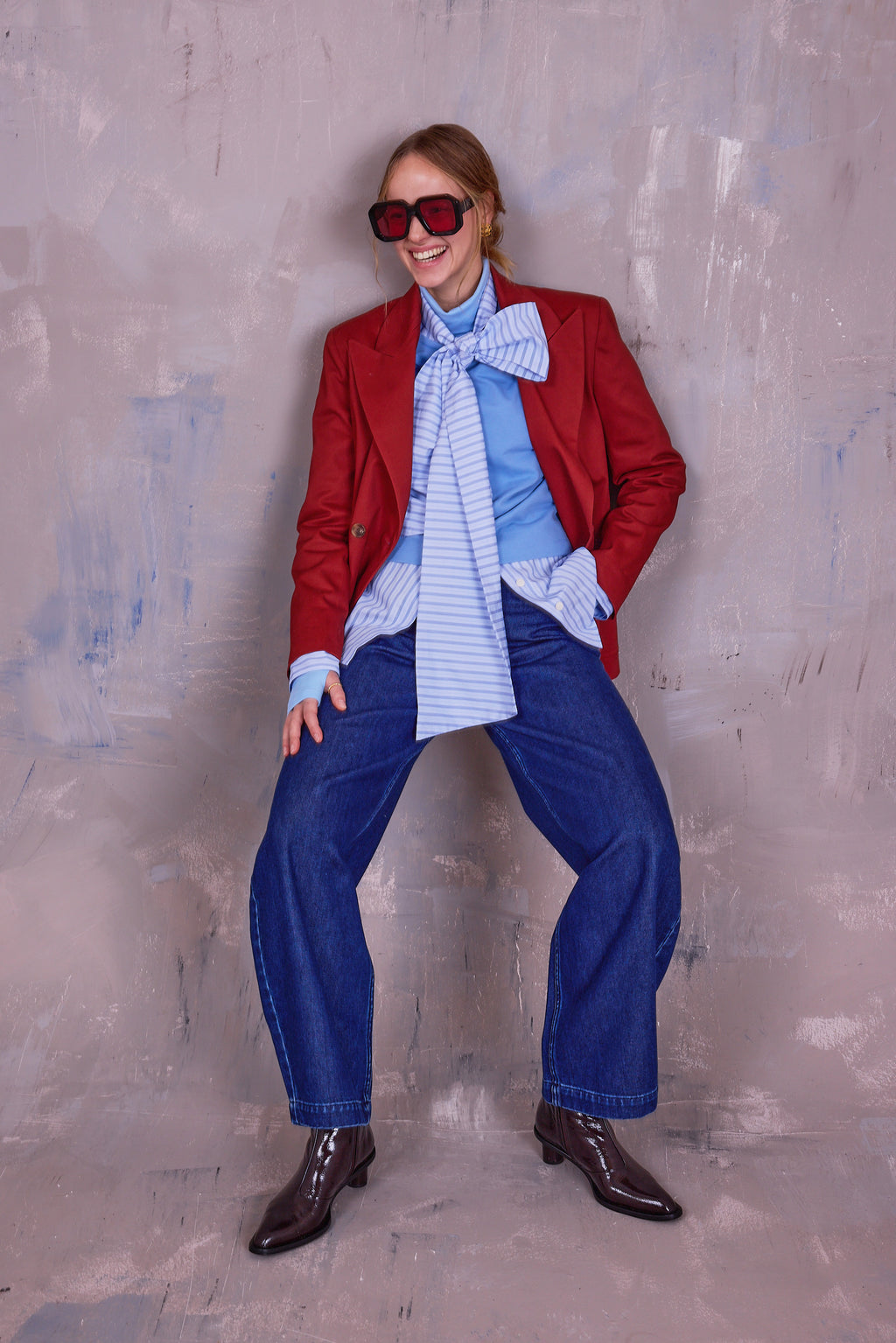 Davos blazer in red clay