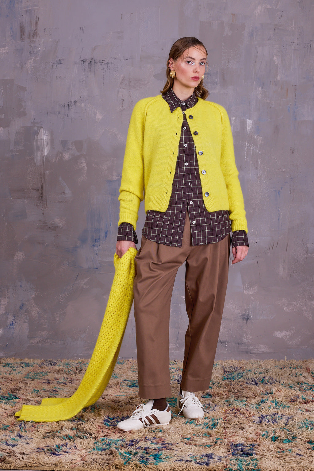 Graz kanariegele cardigan