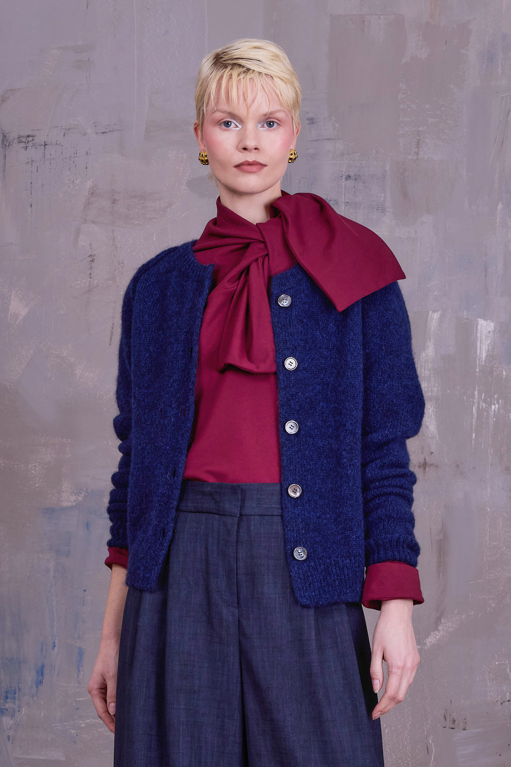 Graz cardigan in  midnight blue