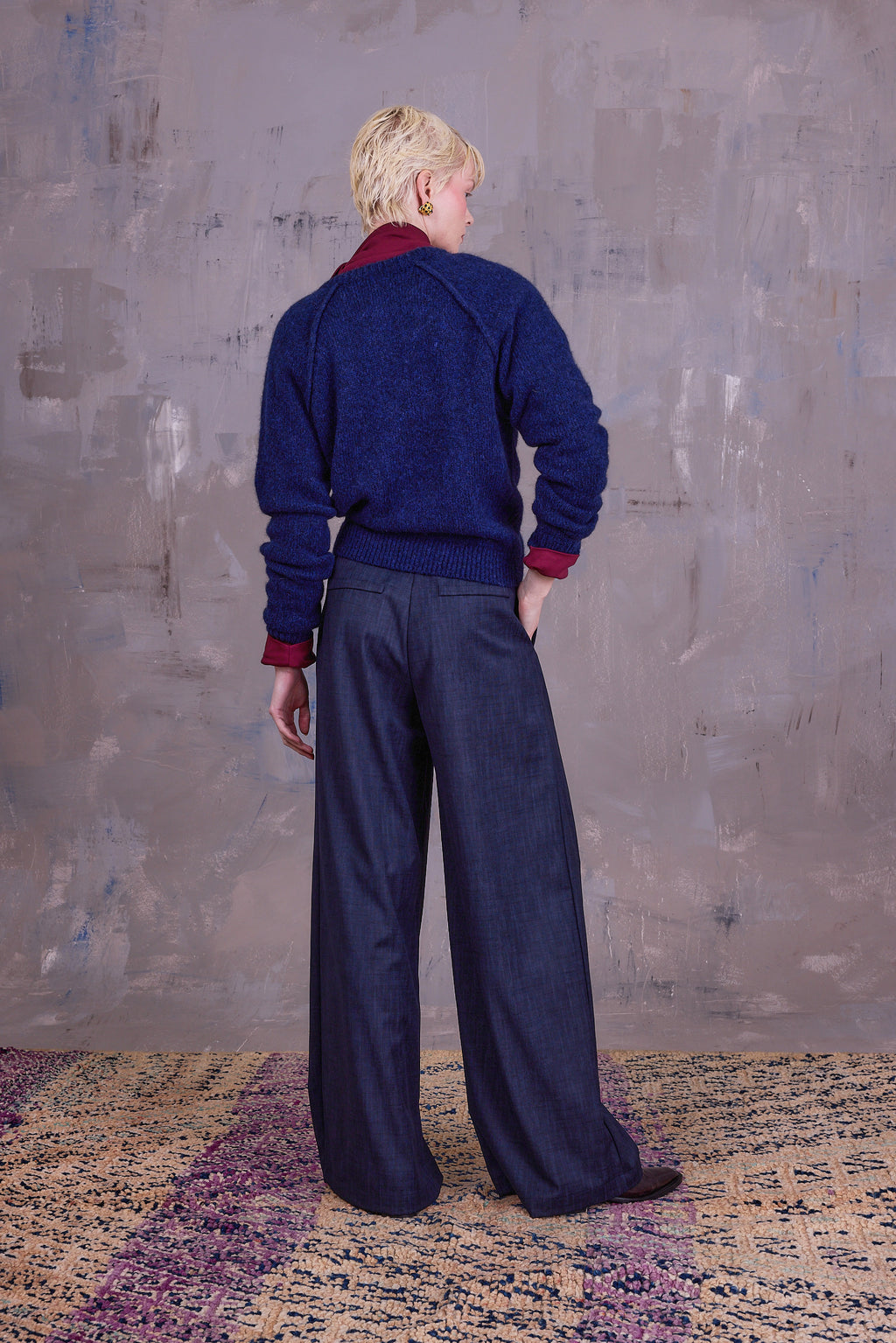 Graz cardigan in  midnight blue