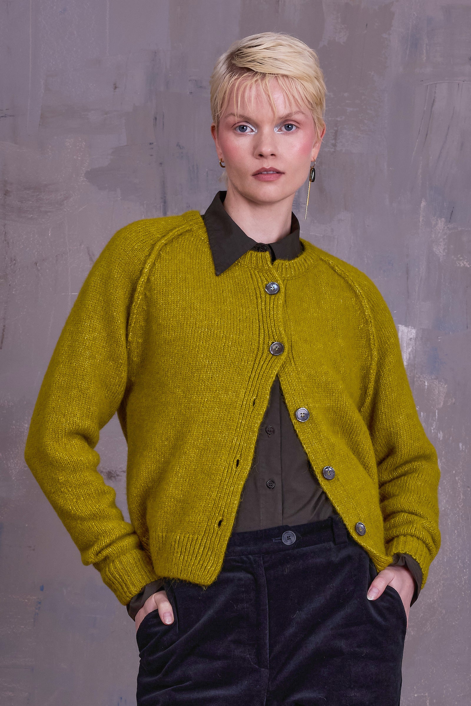 Graz cardigan in lime