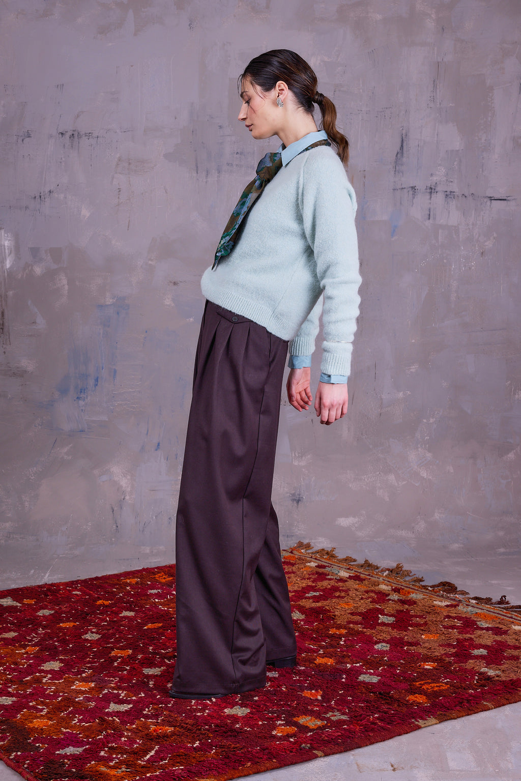 Gilke trui in light aqua