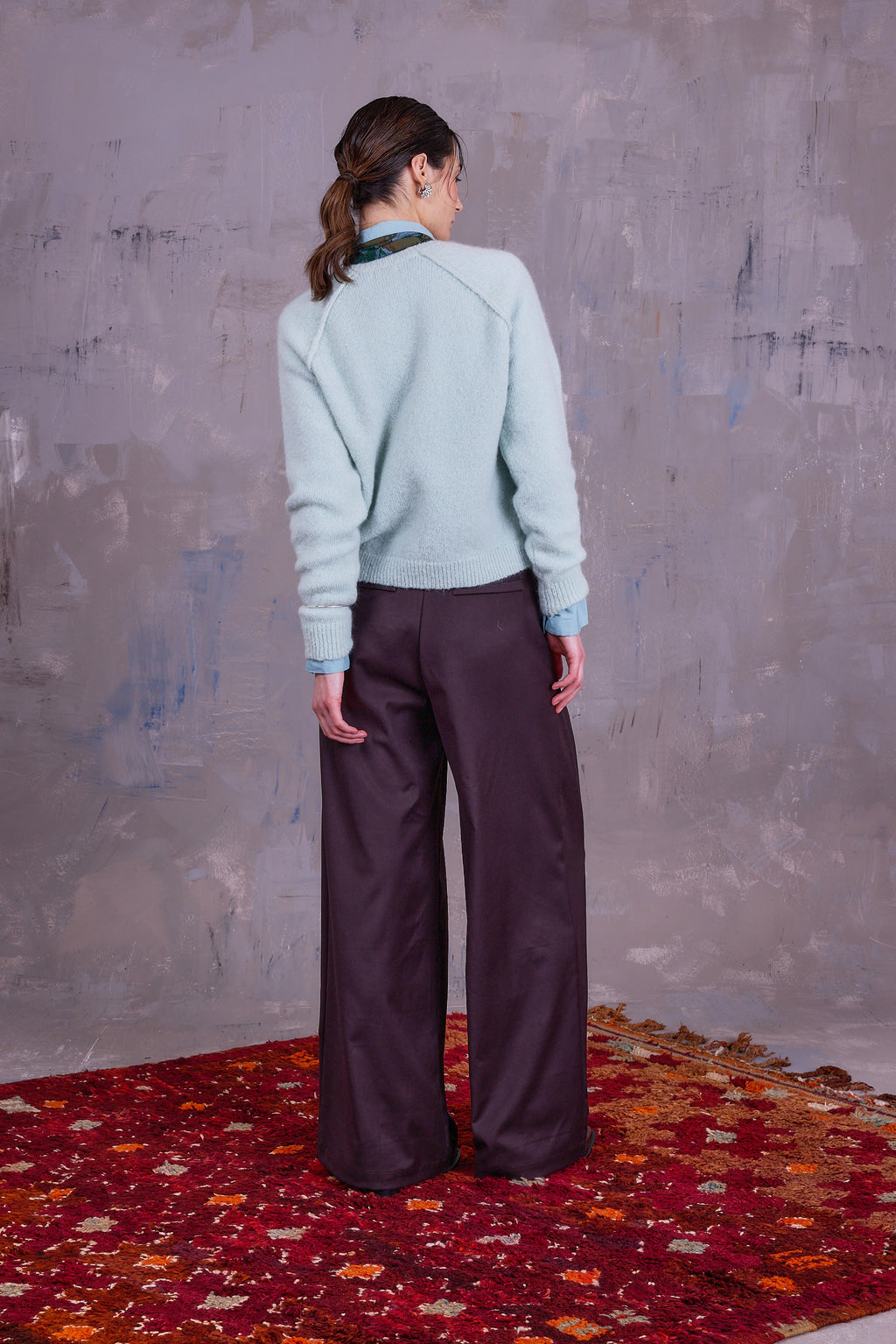 Gilke trui in light aqua