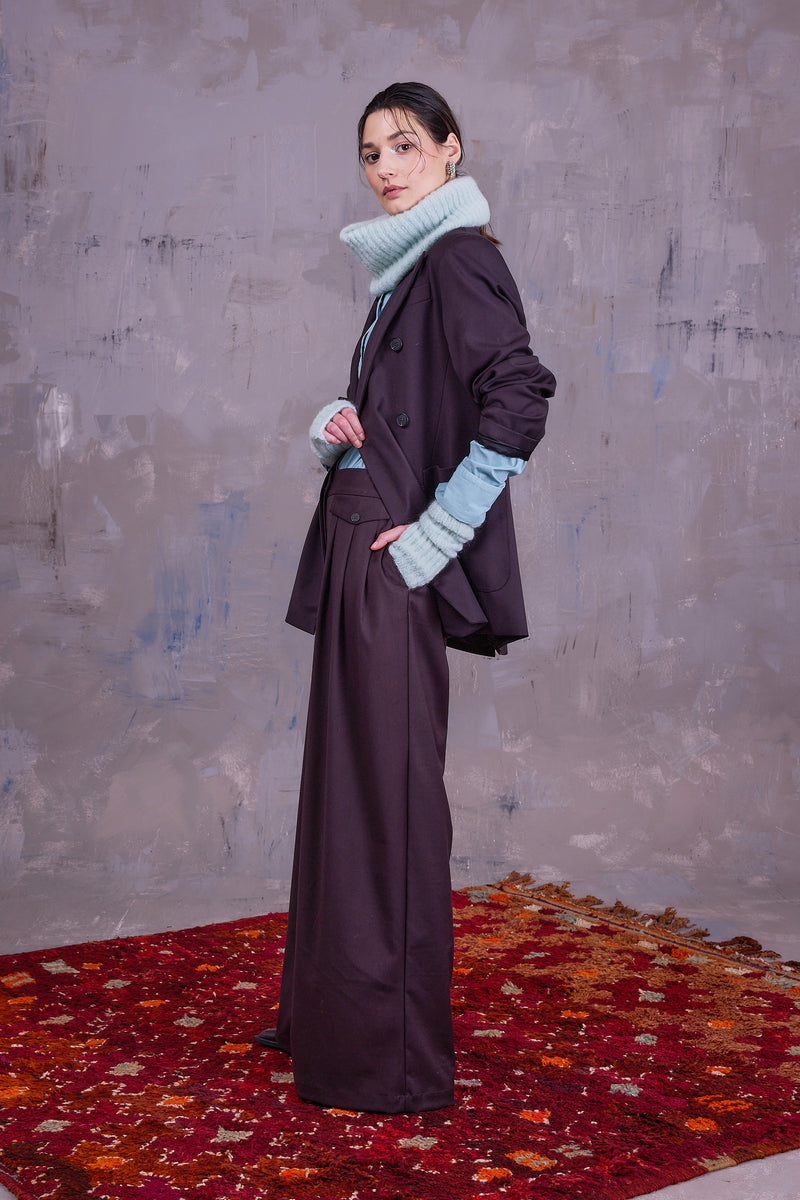 Gisella tubesjaal in light aqua