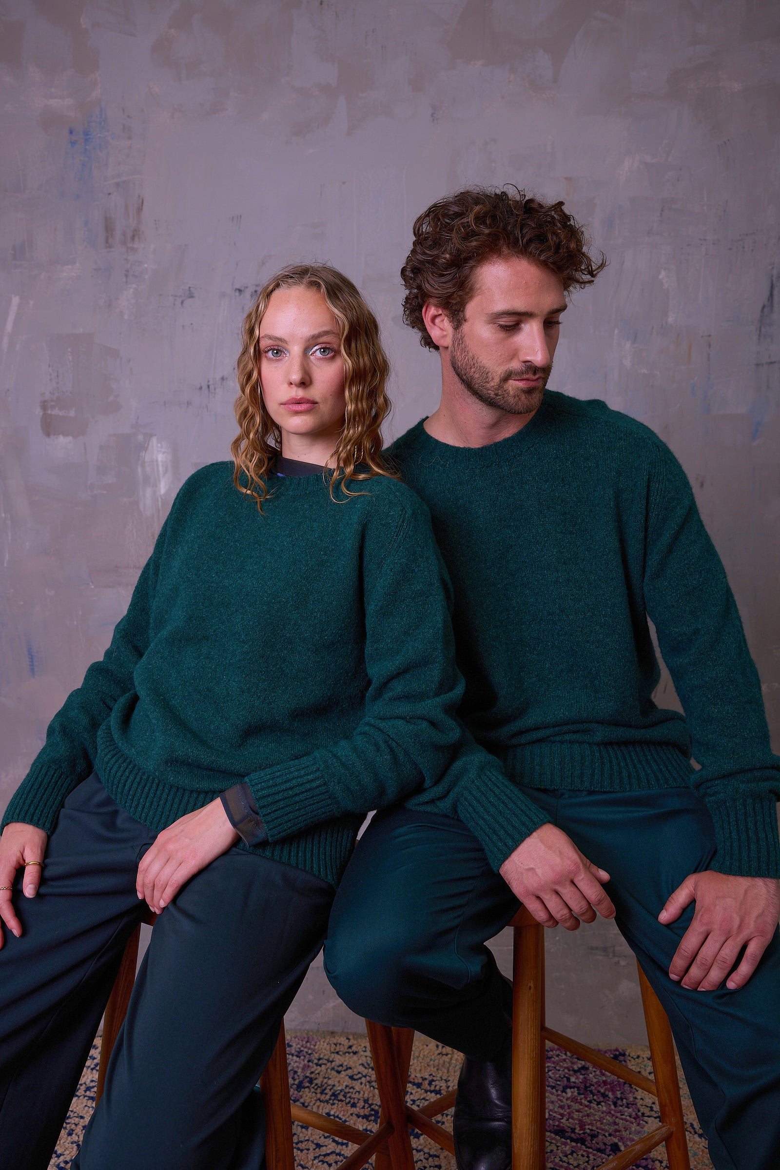 Geena knitted sweater in forest