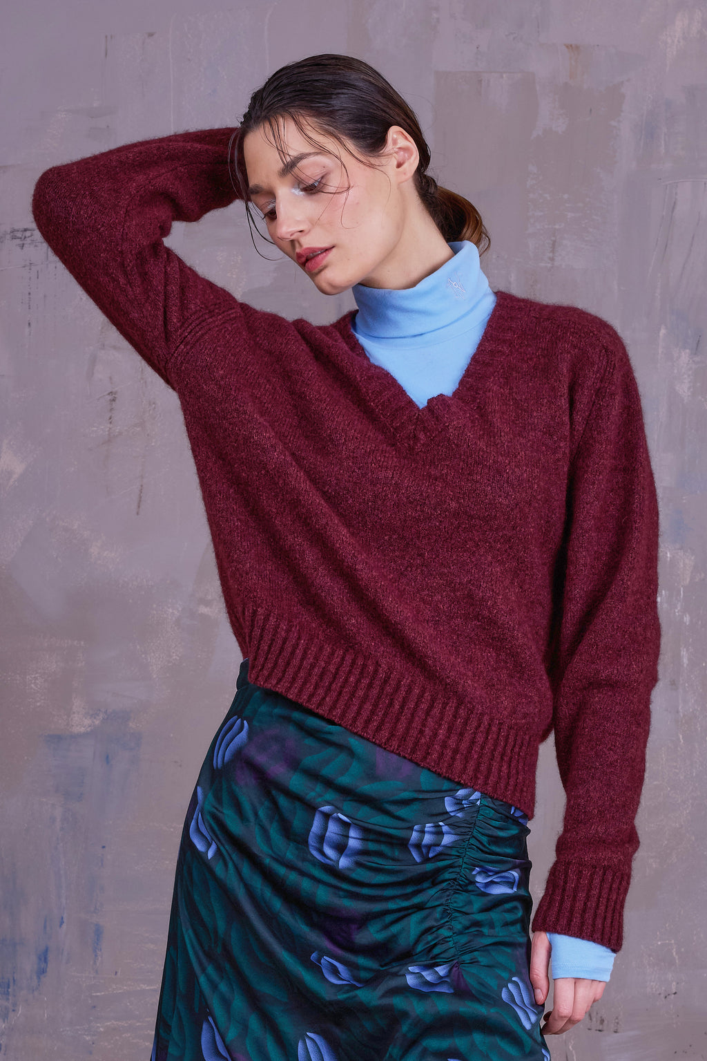 Gilly trui in merlot