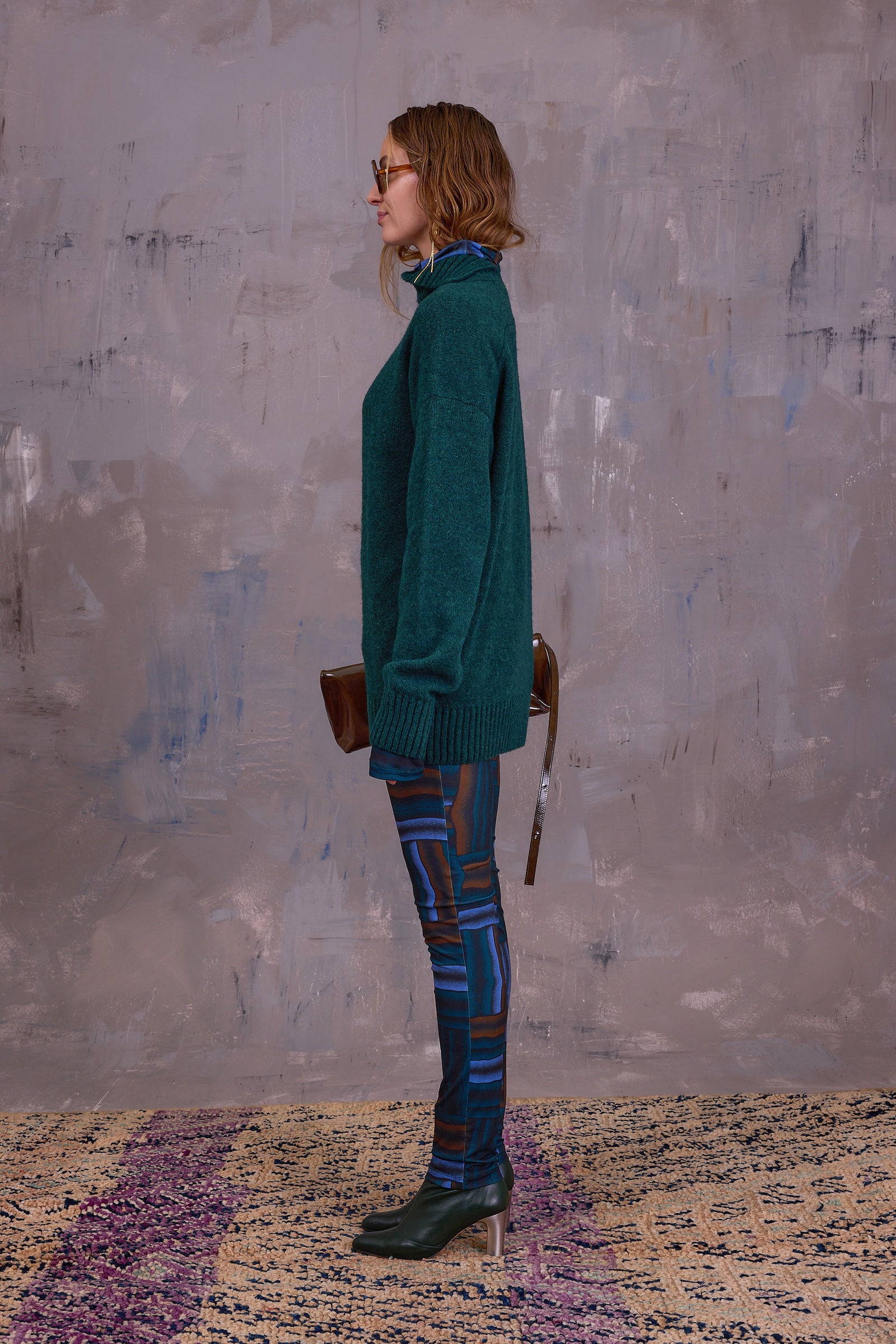 Genade turtleneck sweater in forest