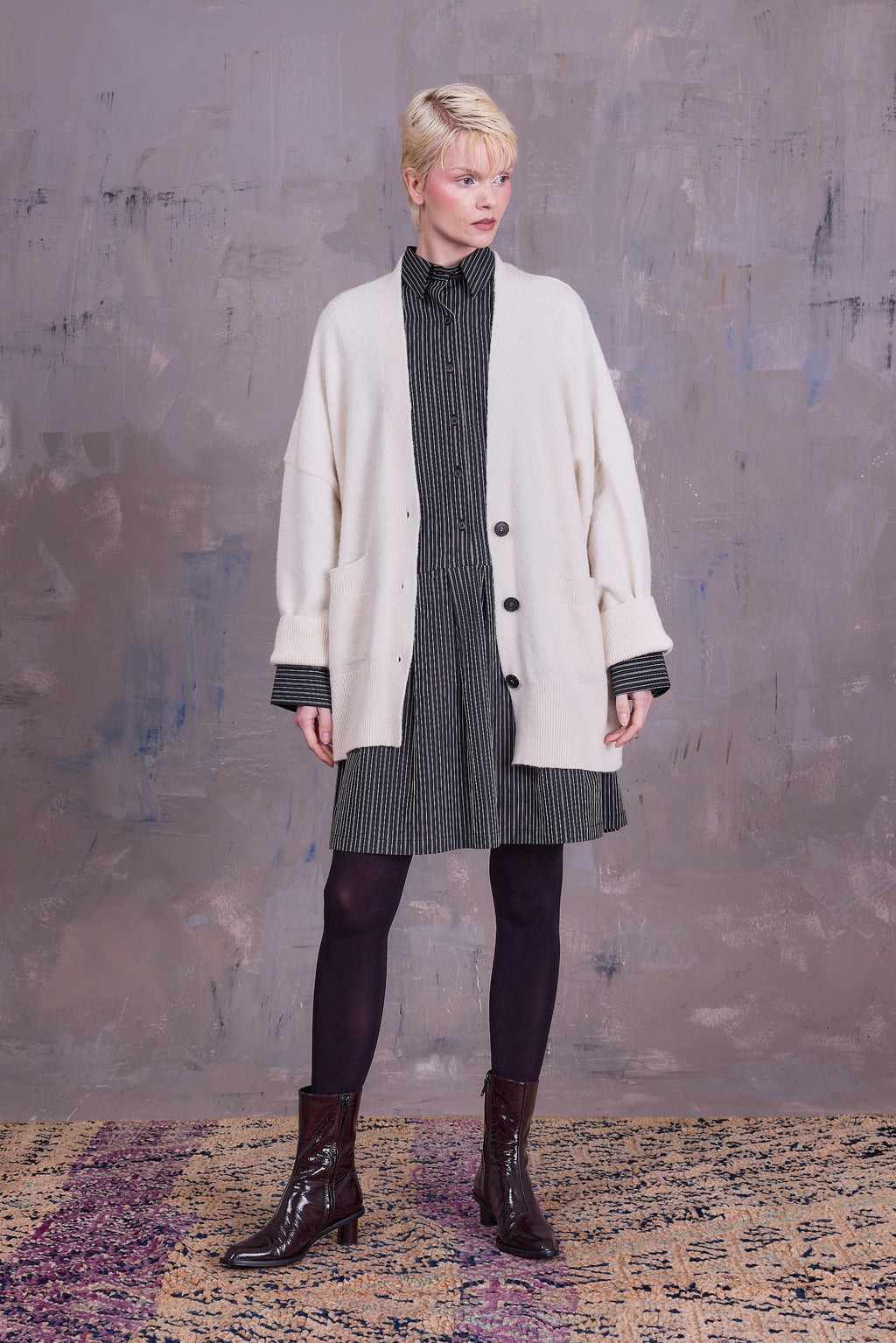 Grenoble cardigan in ecru