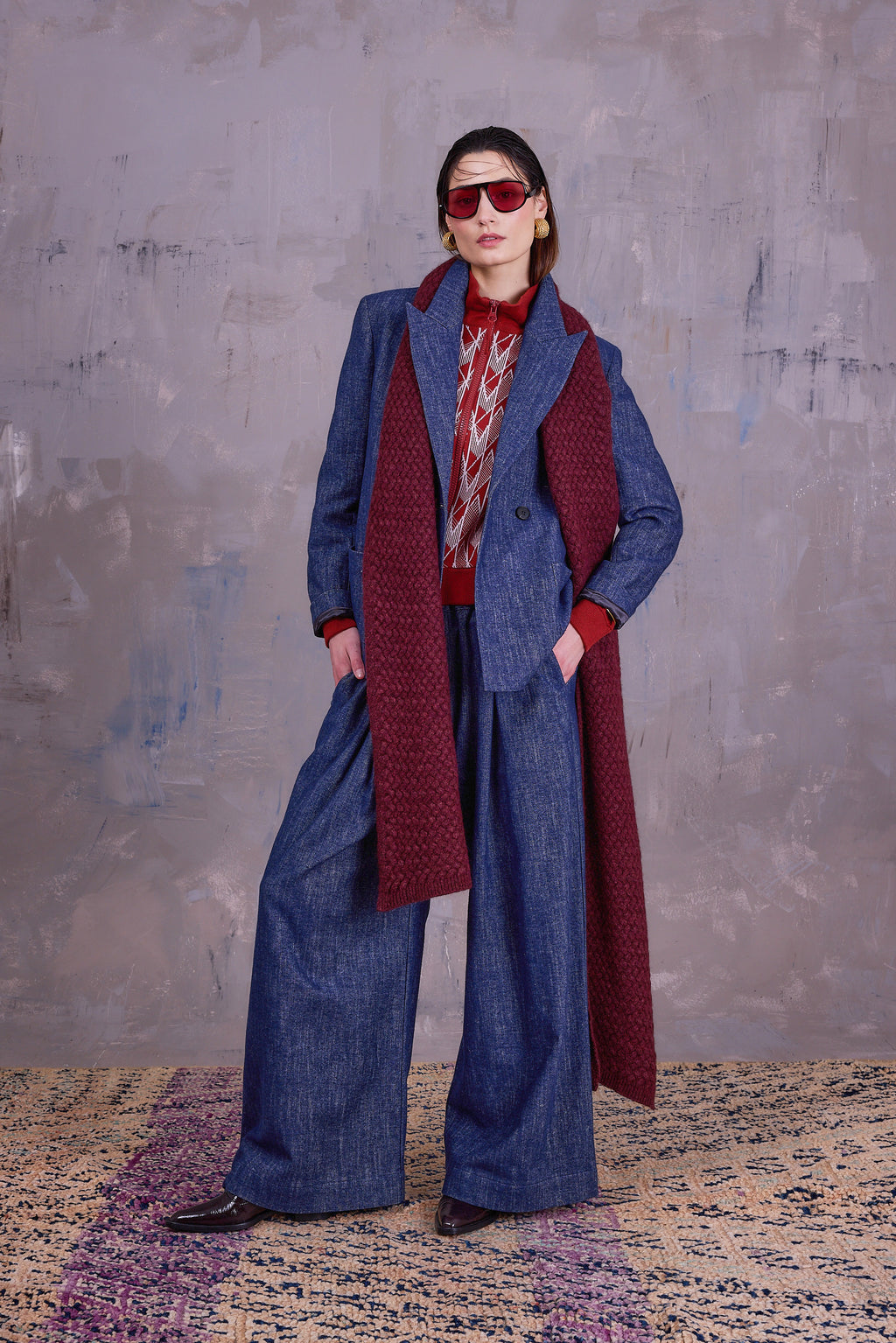 Gino sjaal in merlot