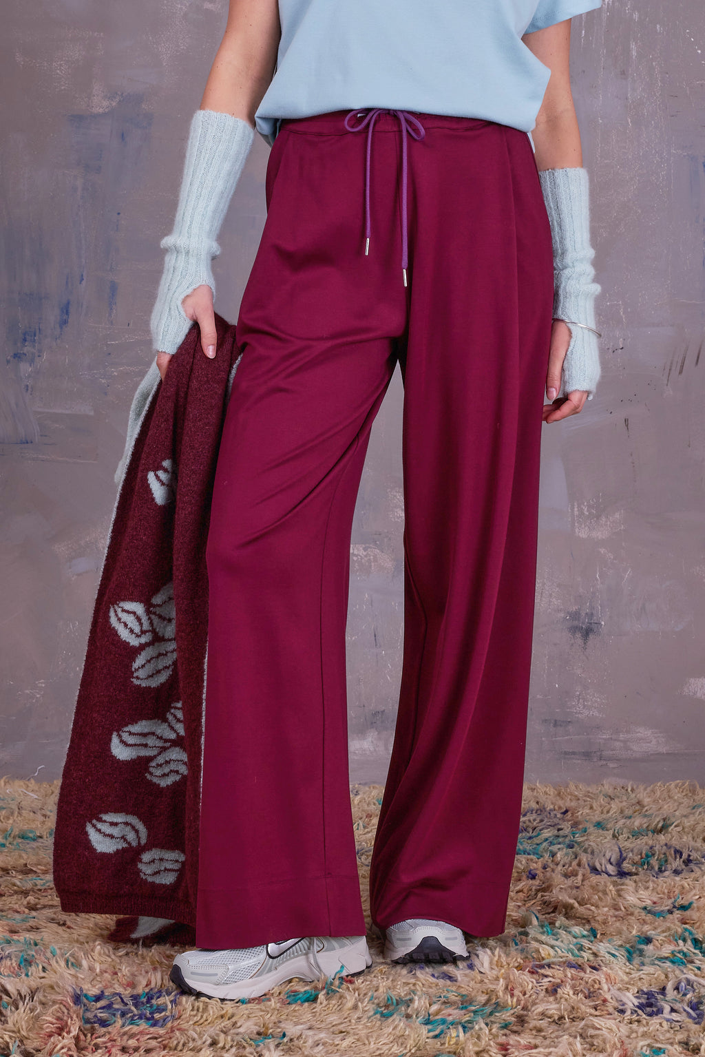 Geano broek in plum