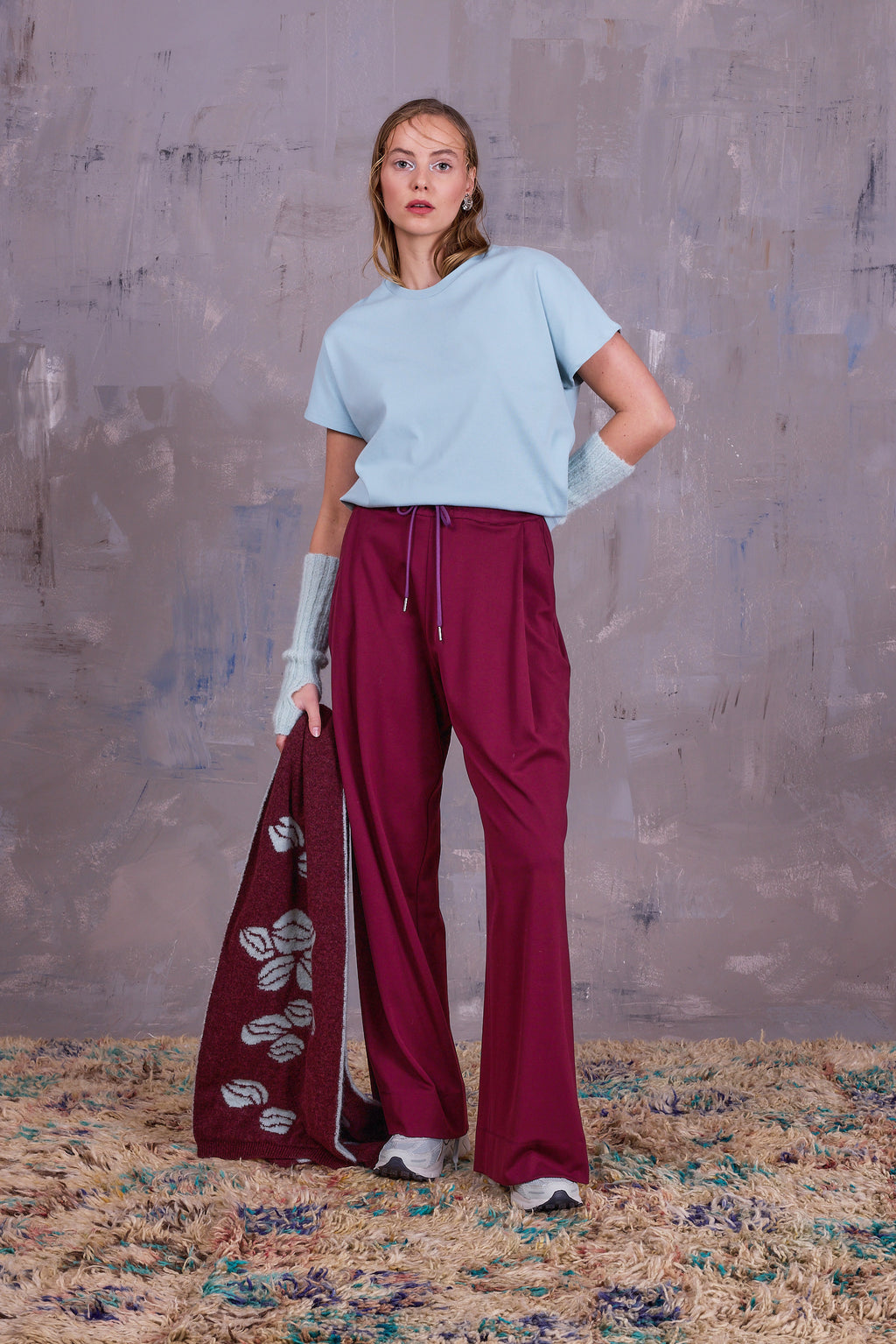 Geano broek in plum
