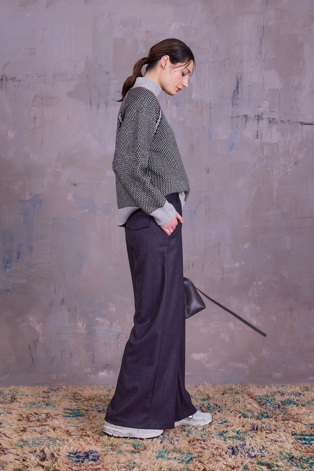 Edward broek in dark blue blend