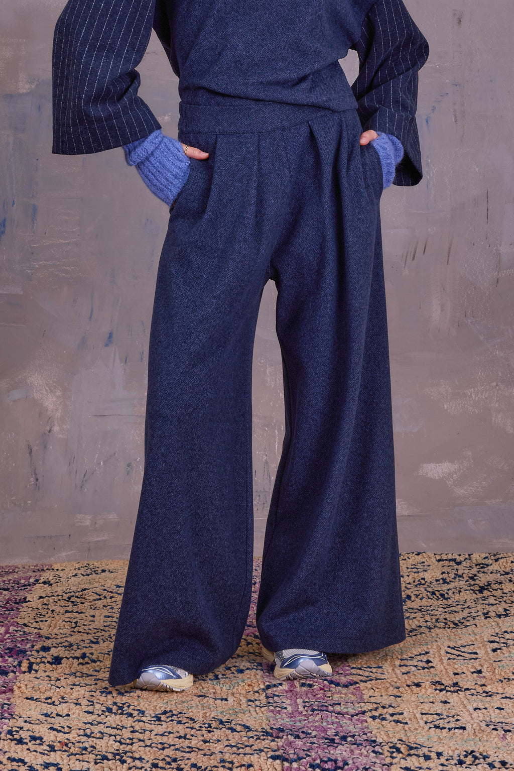 Egbert broek in blue mix
