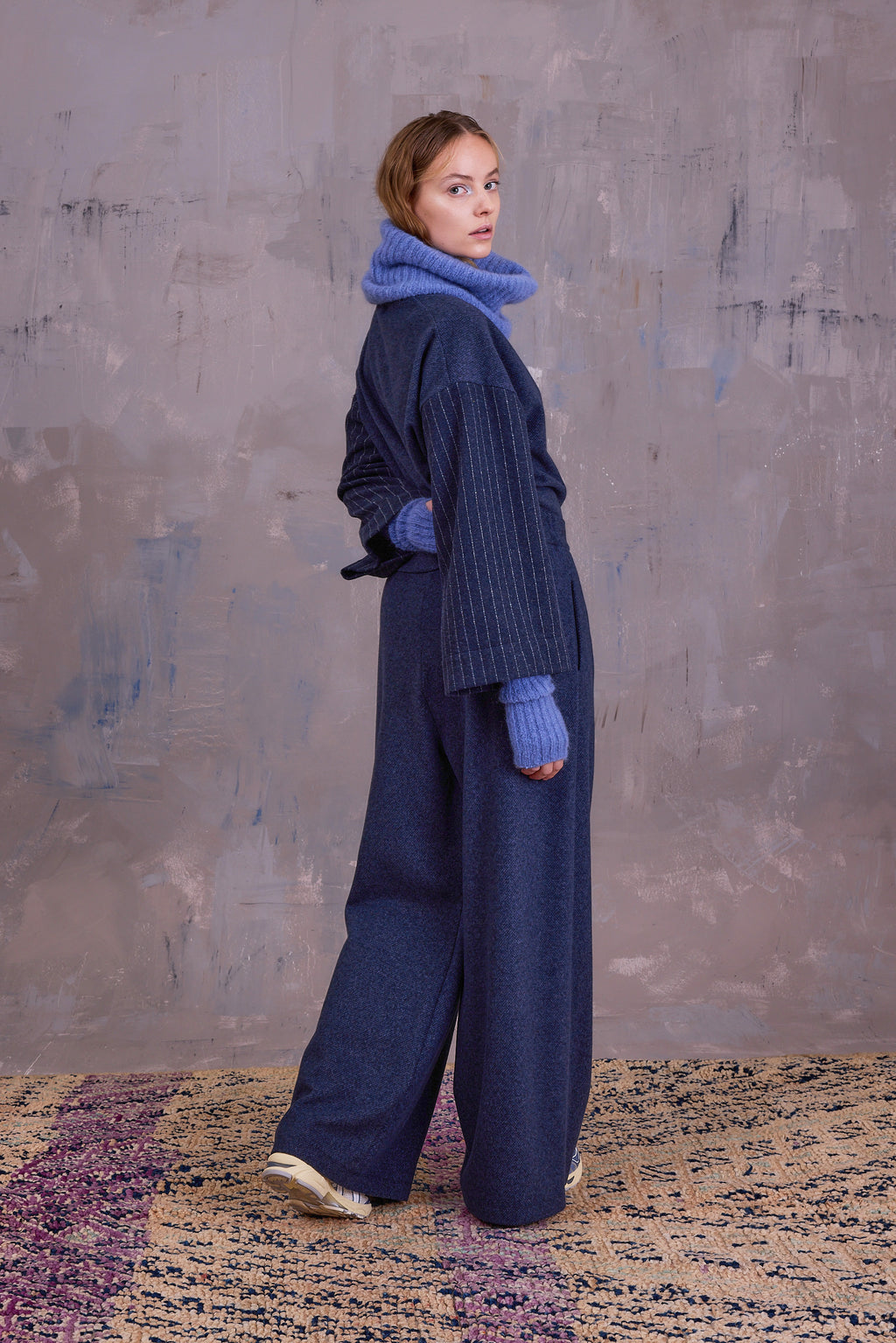 Egbert broek in blue mix