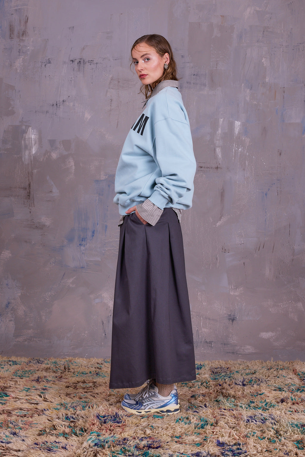 Fieke rok in charcoal