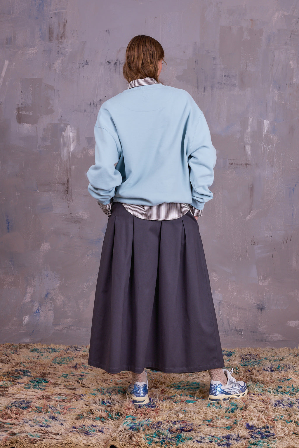 Fieke rok in charcoal