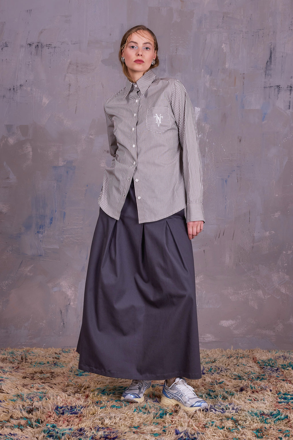 Fieke rok in charcoal