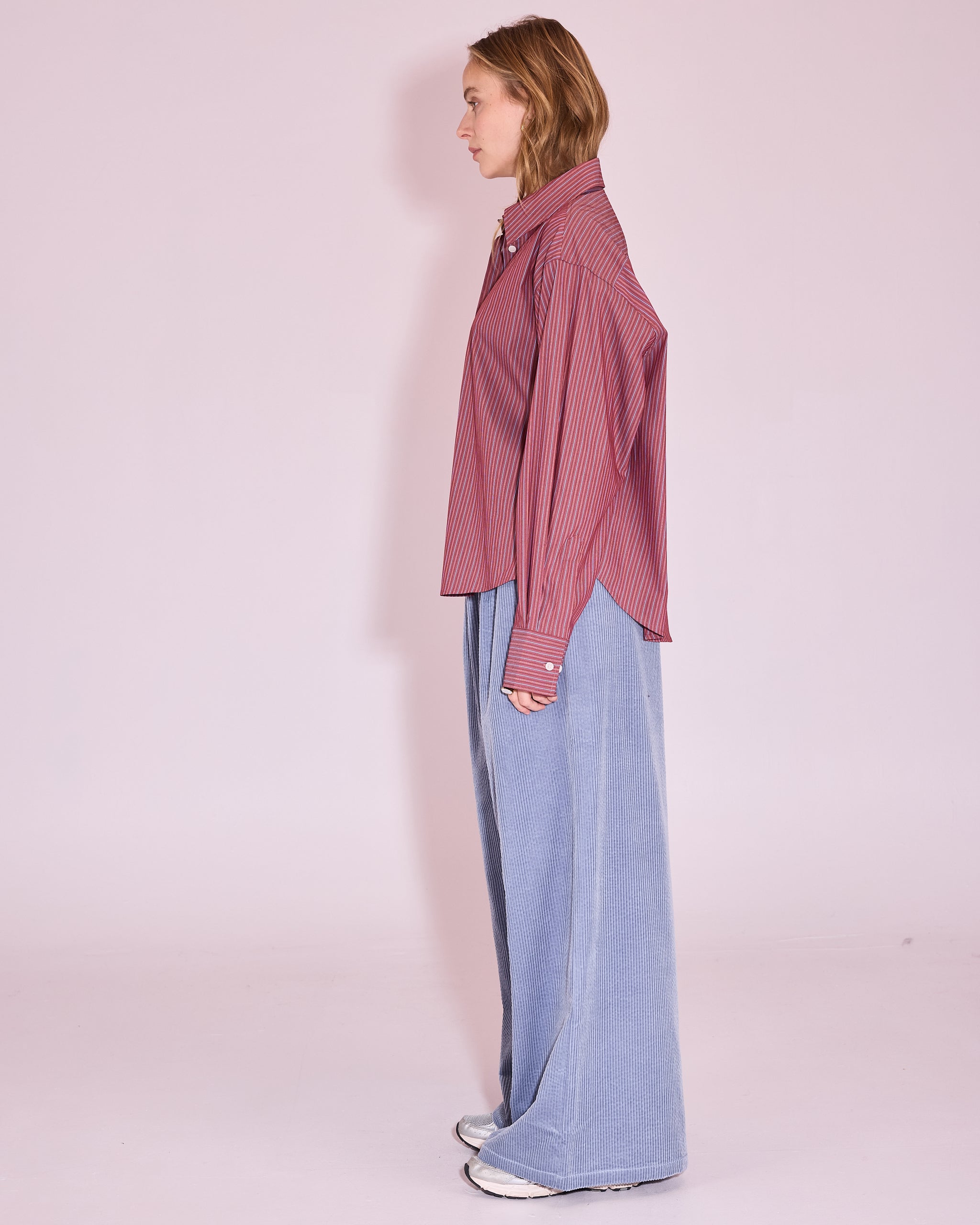 Hermine hemd in rosewood / blue