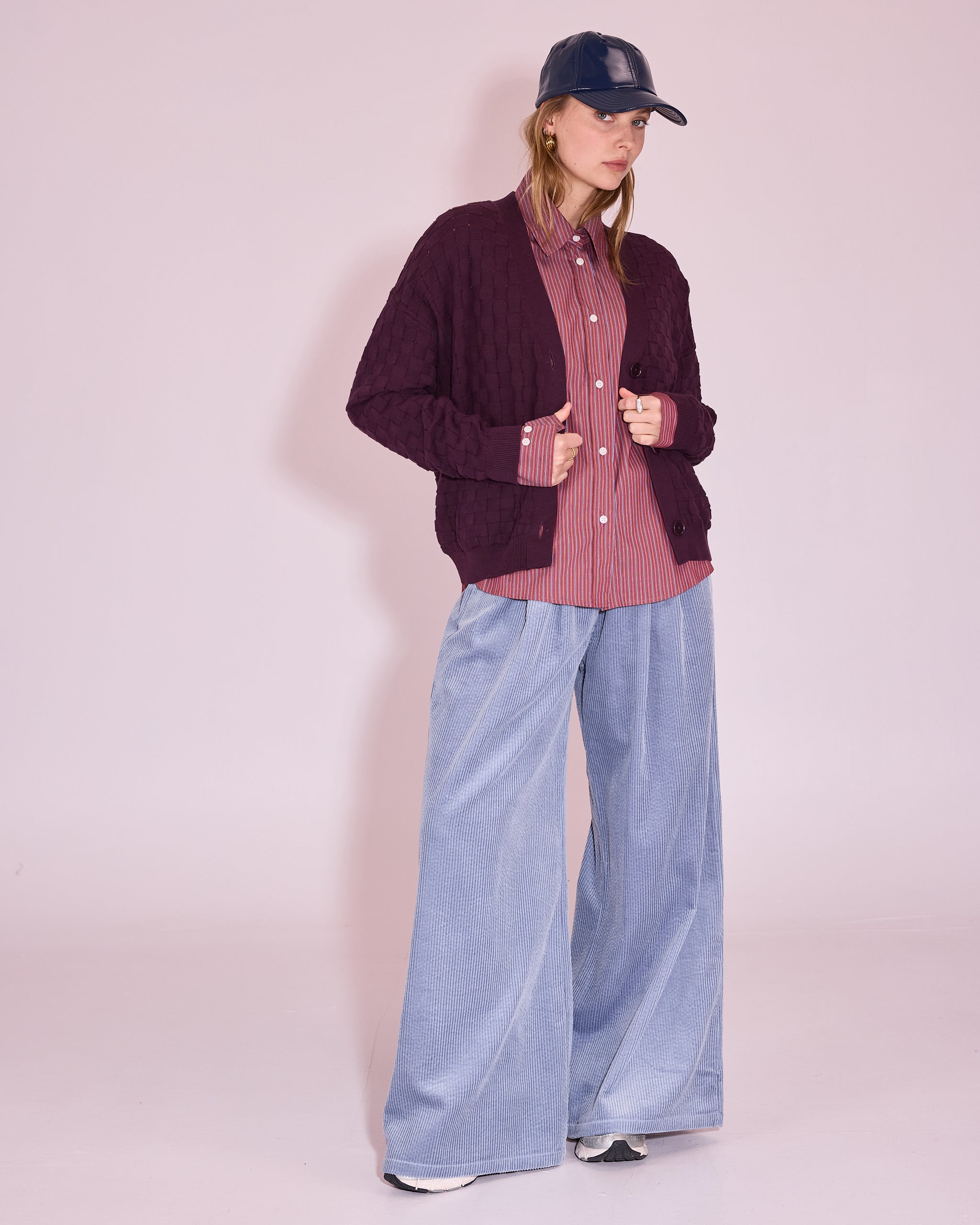 Hermine hemd in rosewood / blue