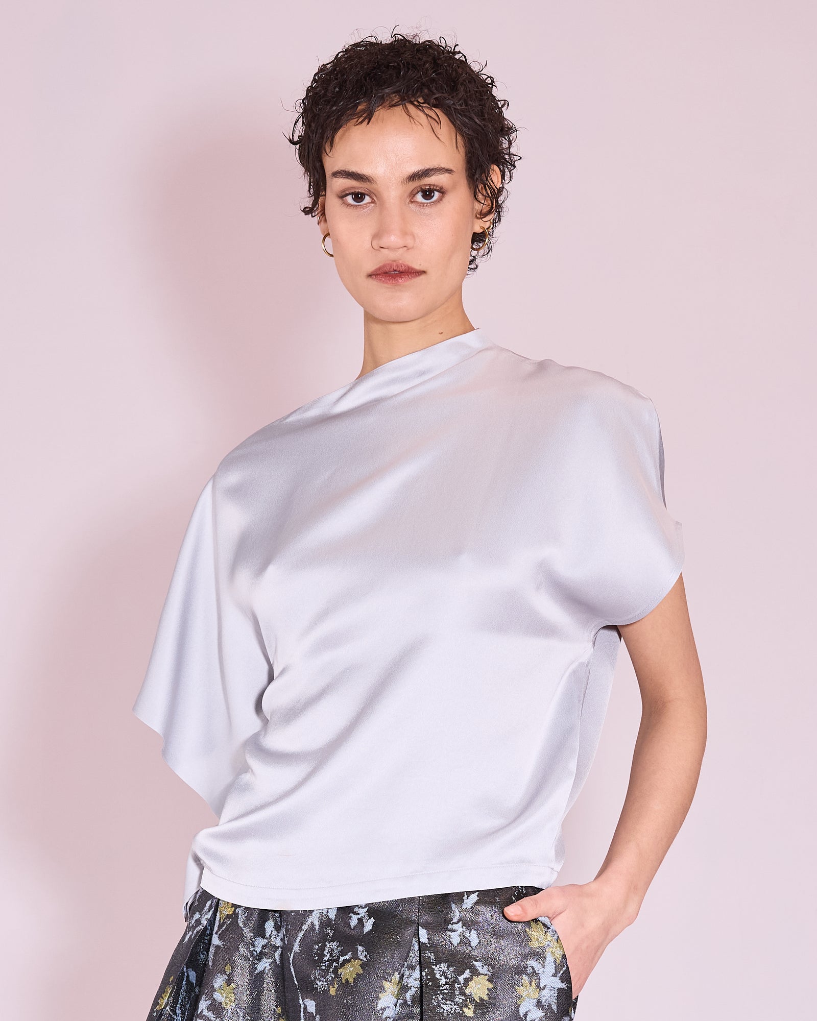 Gerita top in silver