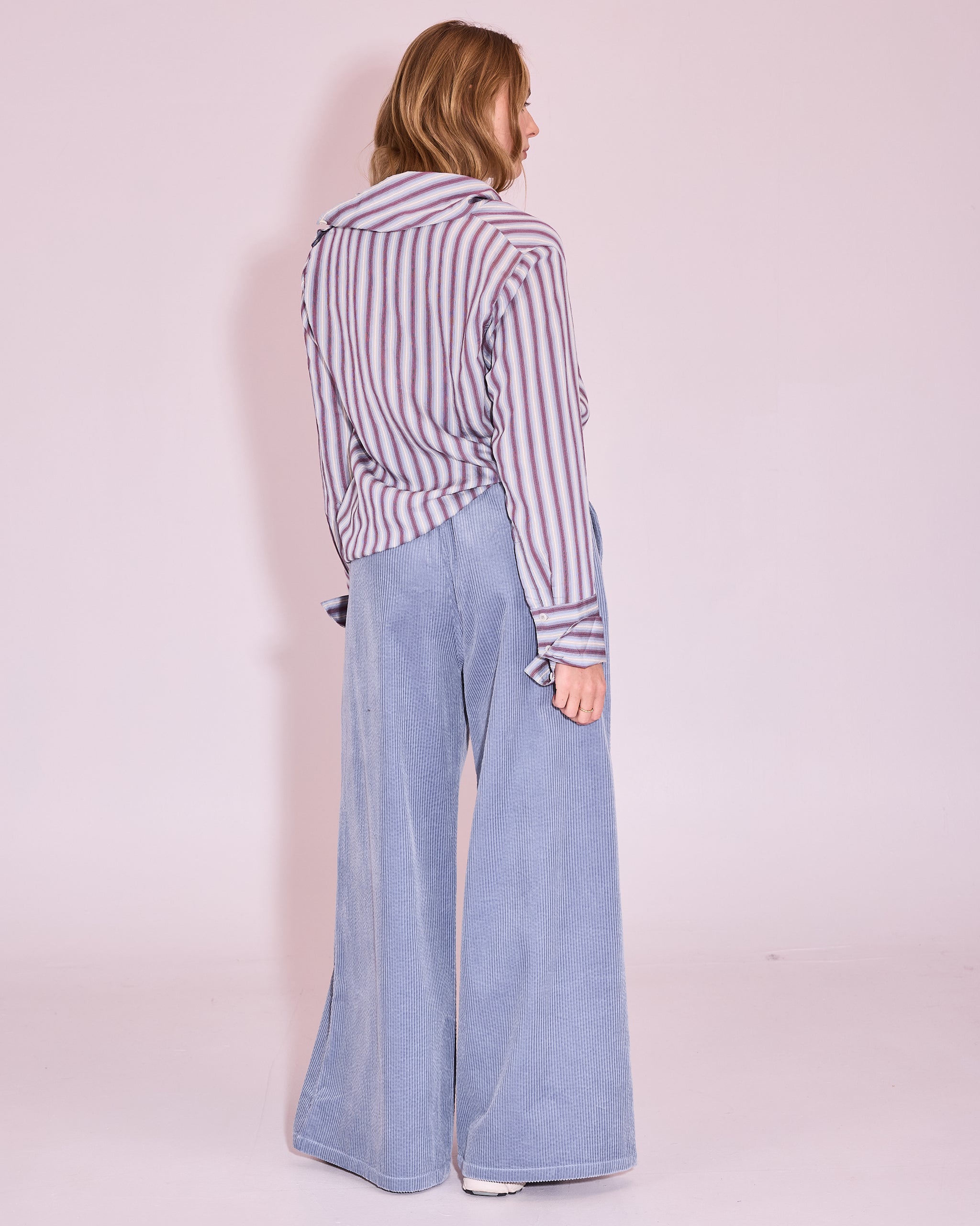Haya blouse in burgundy / white / blue