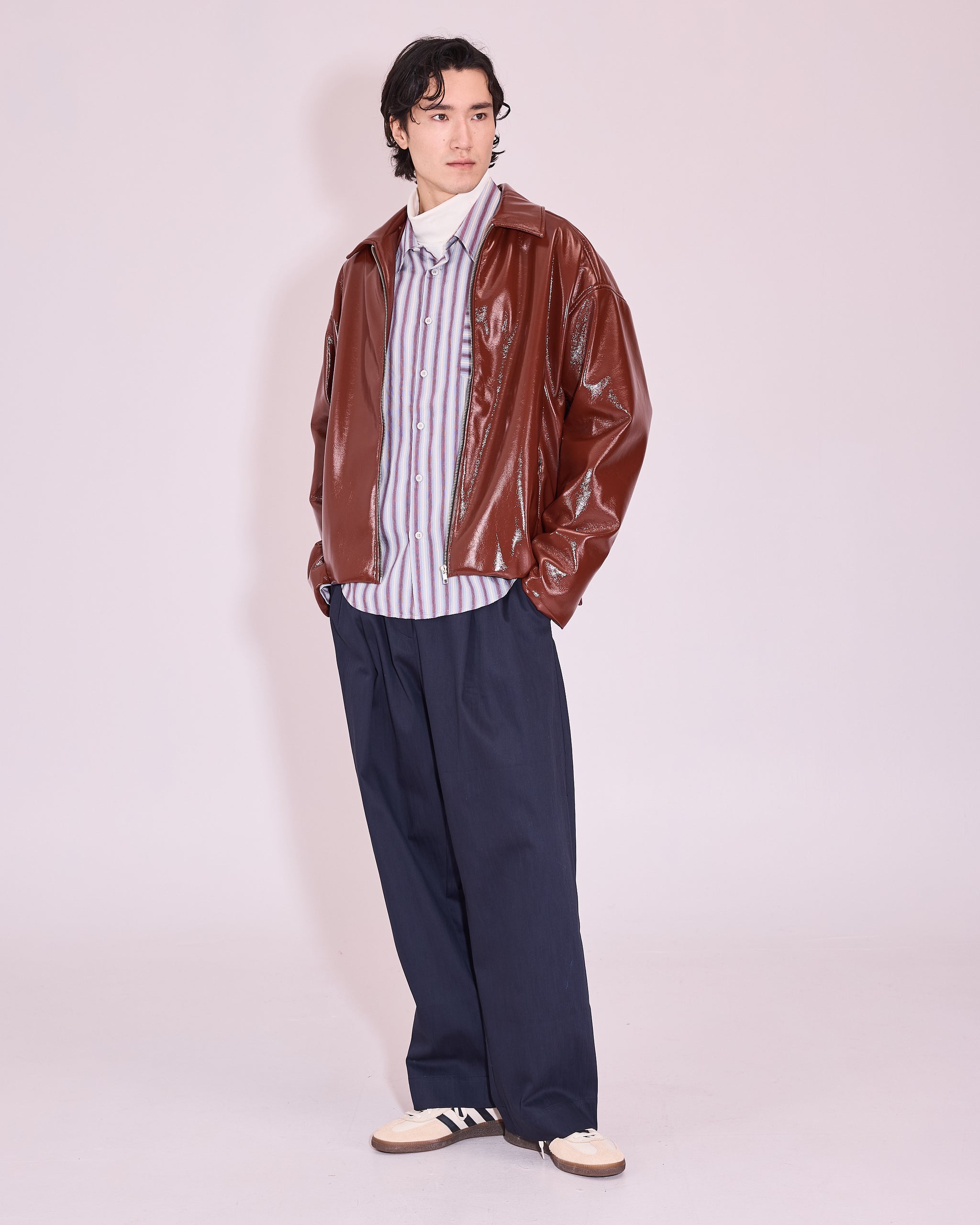 Godfried shirt in burgundy / white / blue