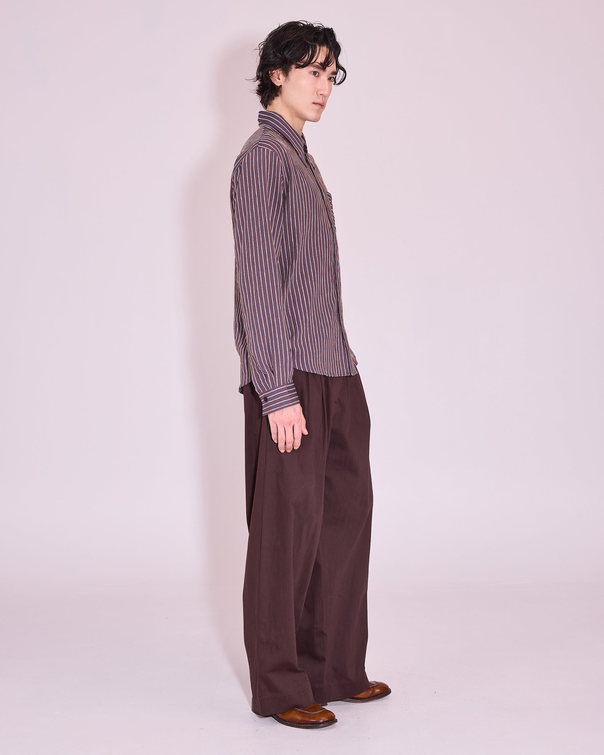 Godfried shirt in brown / blue / white