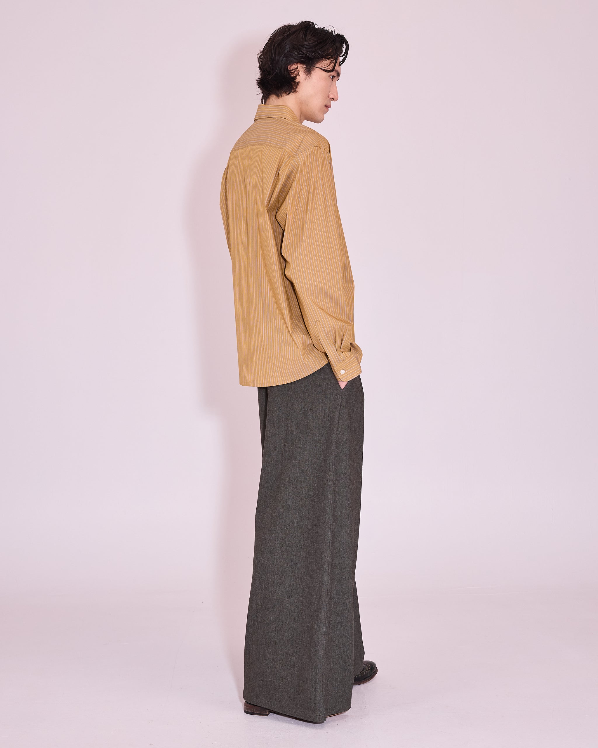 Gelesto hemd in mustard gold / blue